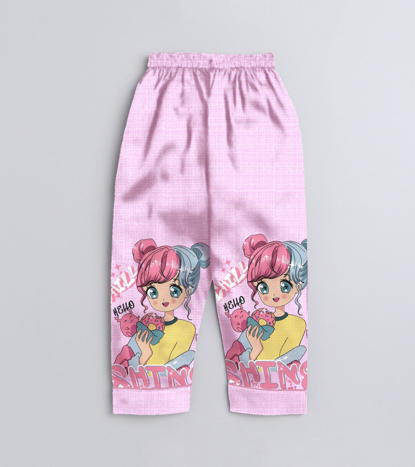 Shining Star Printed Girls Pure Cotton Nightsuit Set