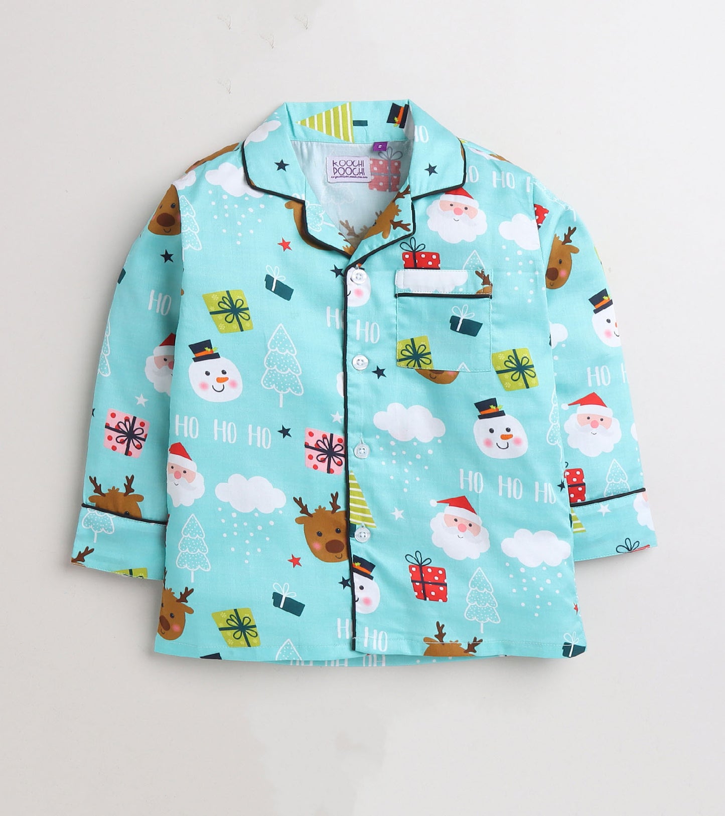 Snowman Printed Christmas Nightsuit Set