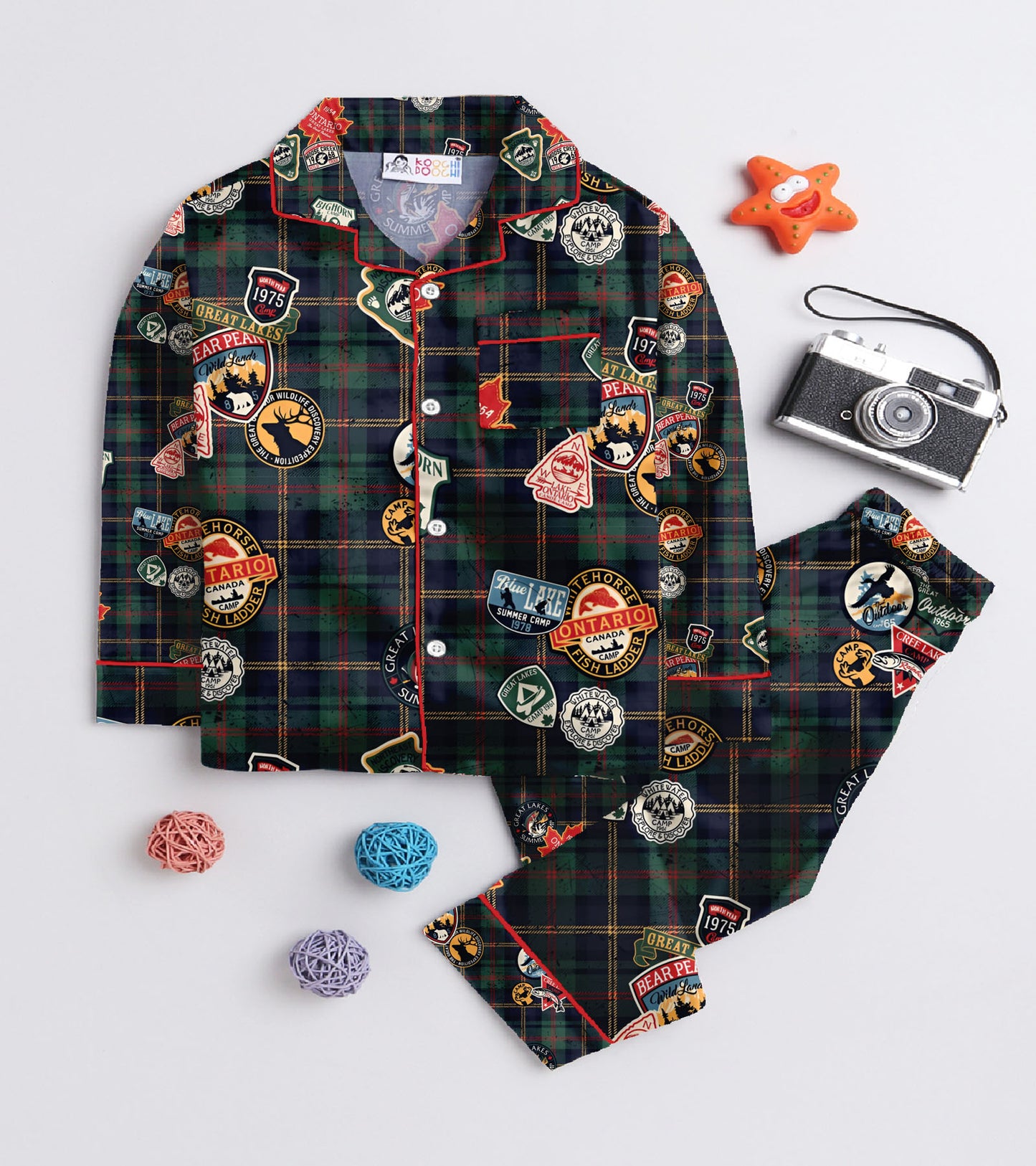 Stamp Printed Nightsuit Set