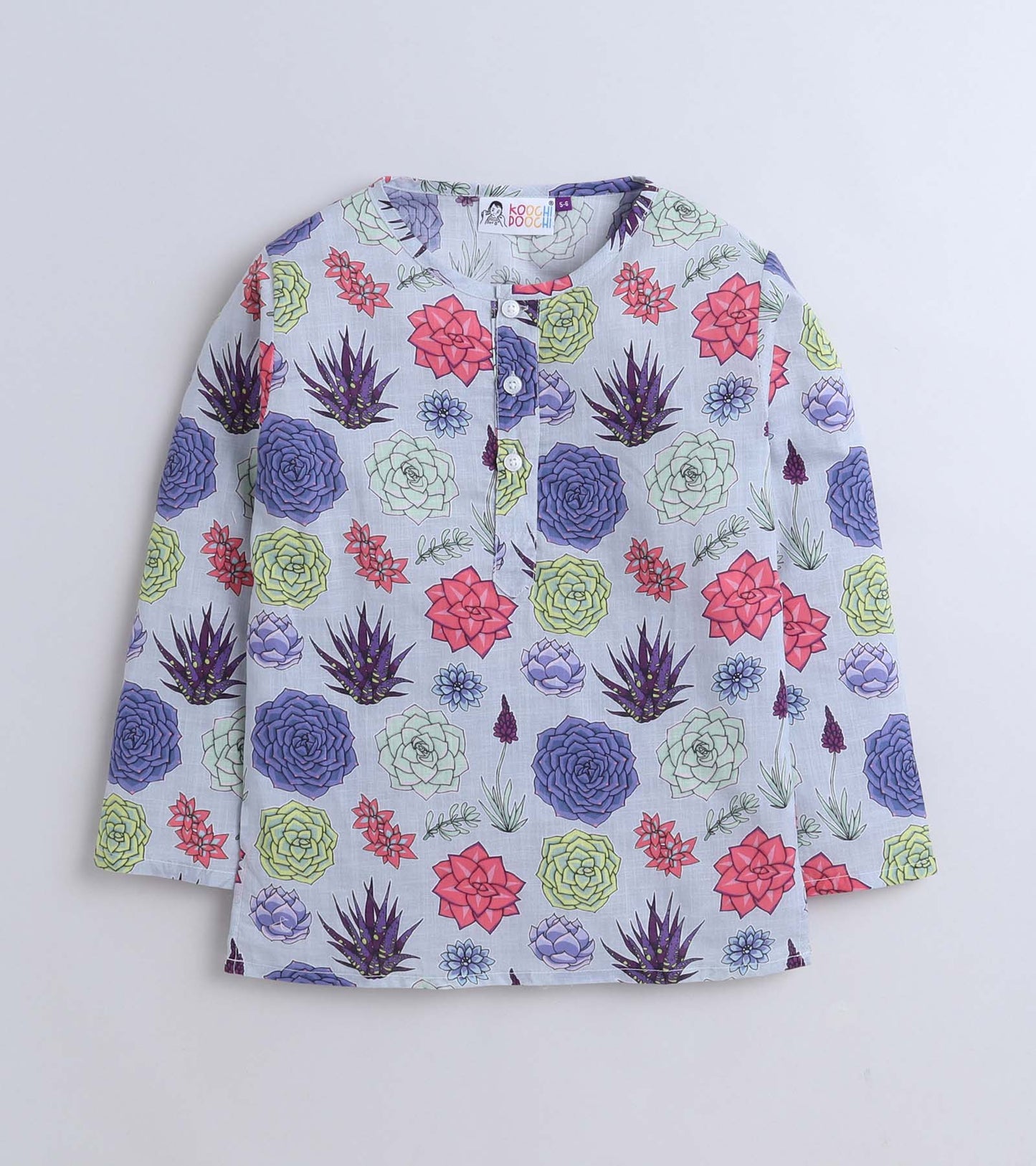 Succlent Printed Pyjama Kurta Set