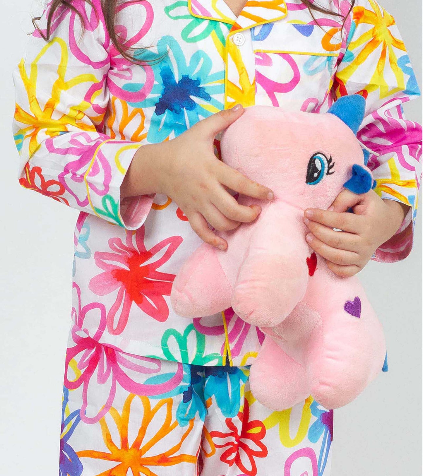 Summery Colour Printed Girls Nightsuit Set