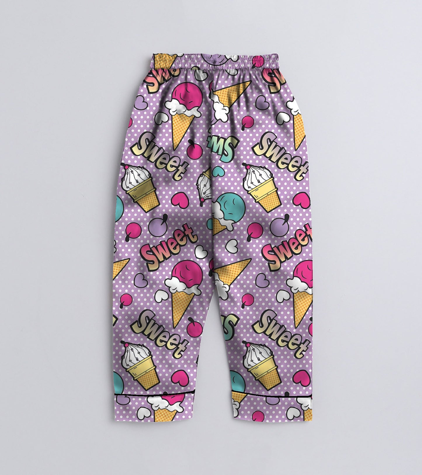 Sweet Ice cream Printed Girls Pure Cotton Nightsuit Set