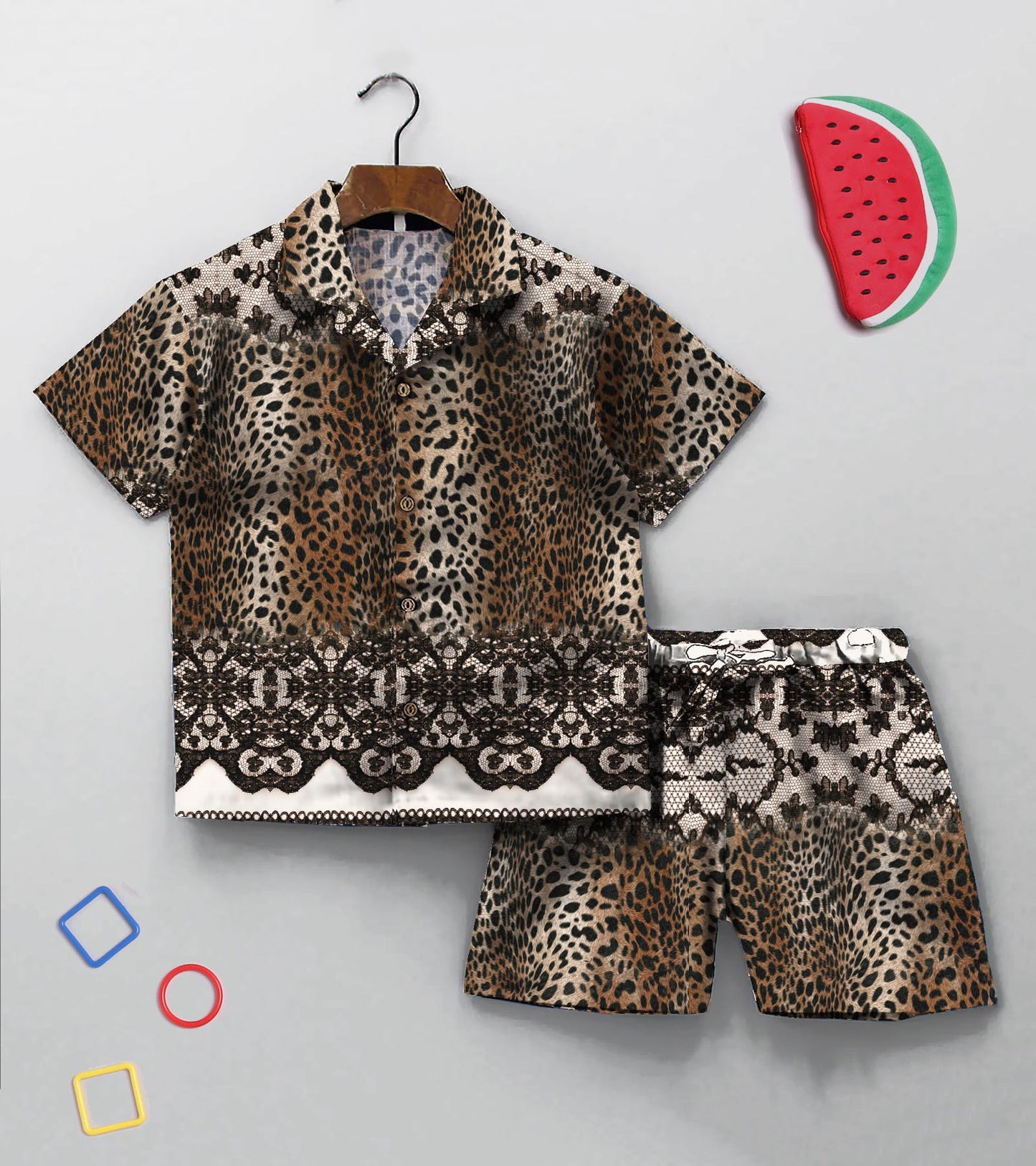 Tiger Skin Printed Boys Co ord Set