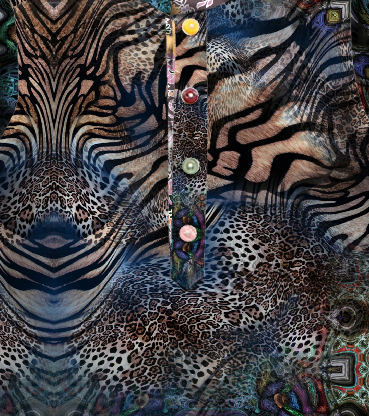 Tiger Printed Pure Cotton Kurta And Pyjama