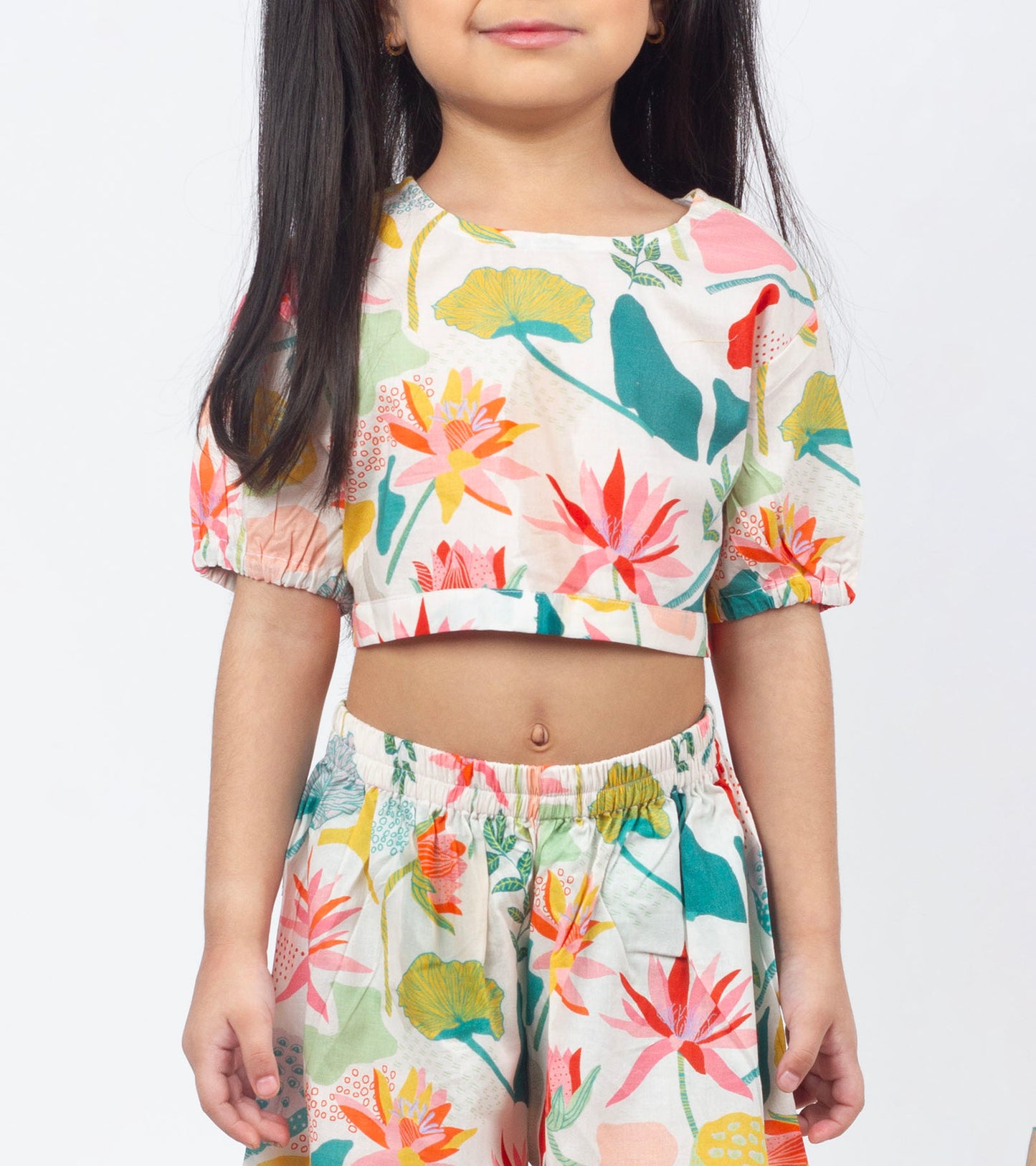 Tropical Floral Printed Co ord Sets For Girls