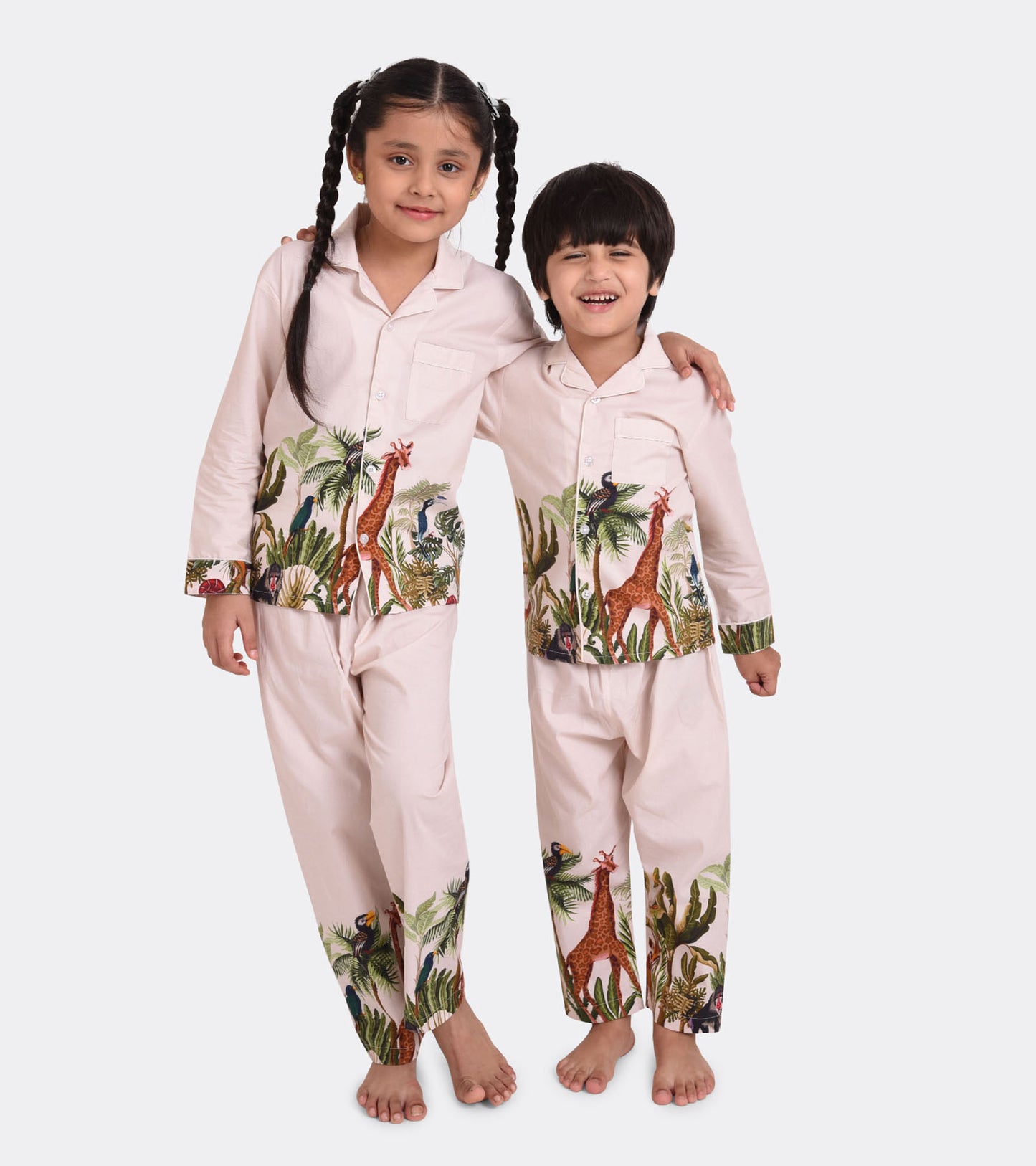 Tropical Jungle Printed Night Suit Set