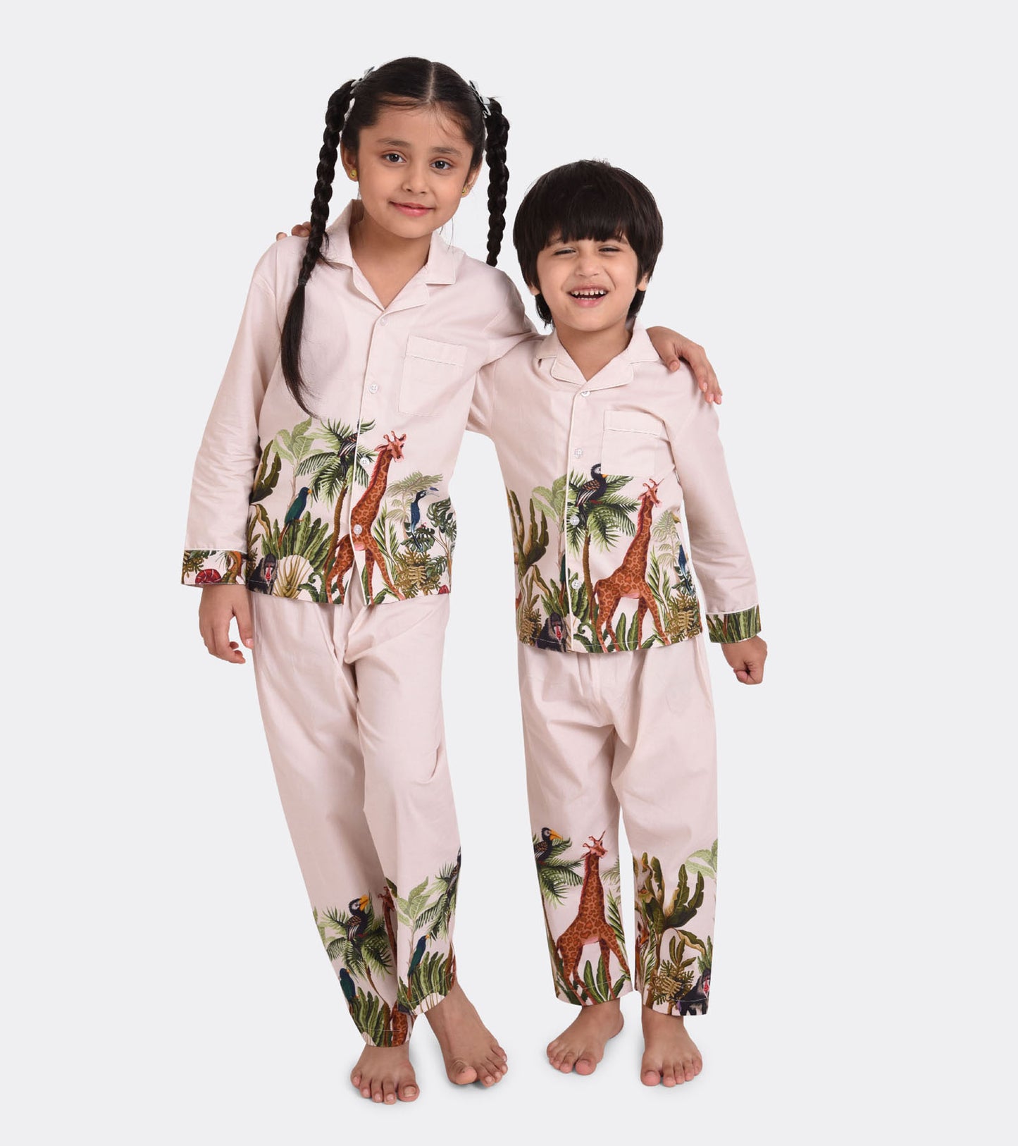 Tropical Jungle  Printed Night Suit Set