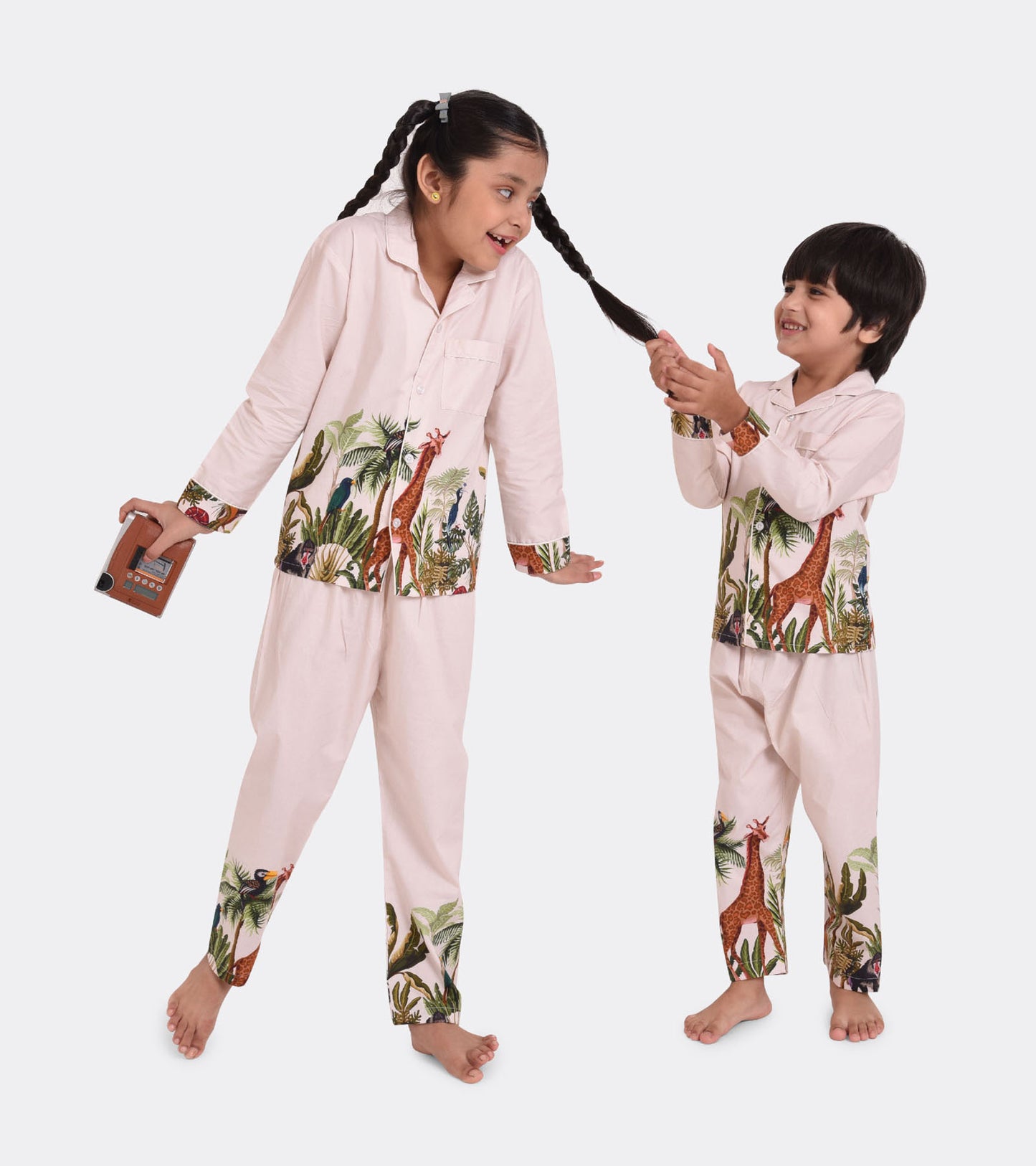 Tropical Jungle Printed Night Suit Set