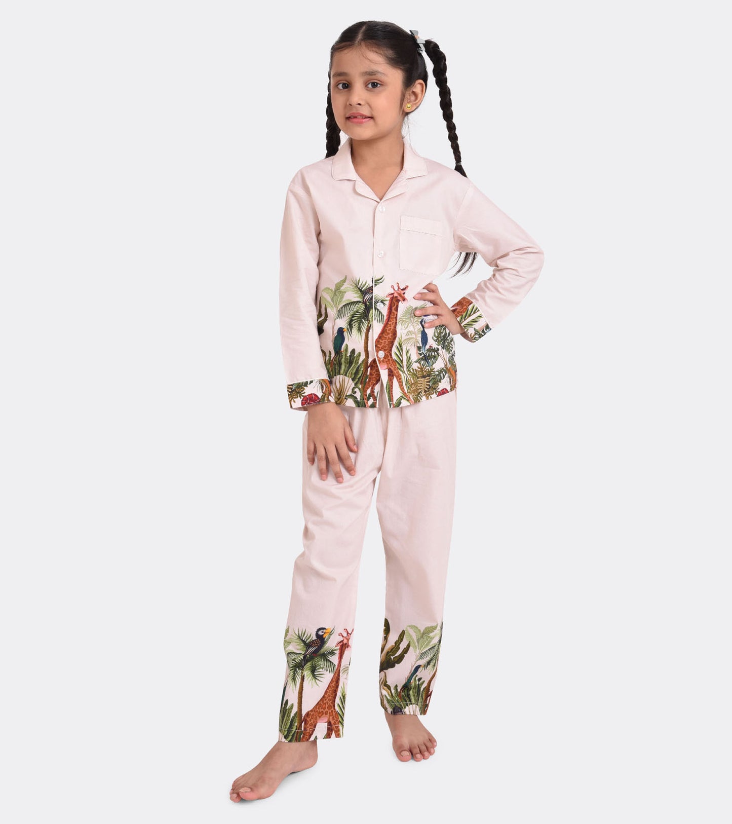 Tropical Jungle Printed Night Suit Set