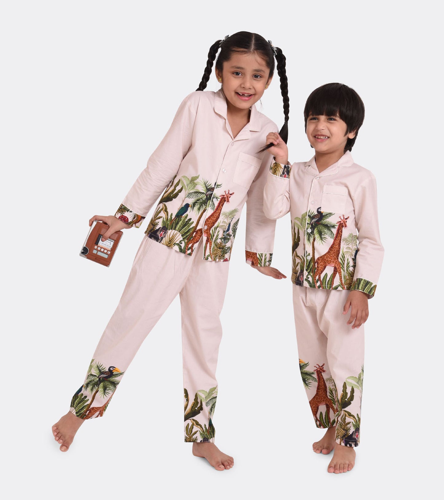 Tropical Jungle Printed Night Suit Set