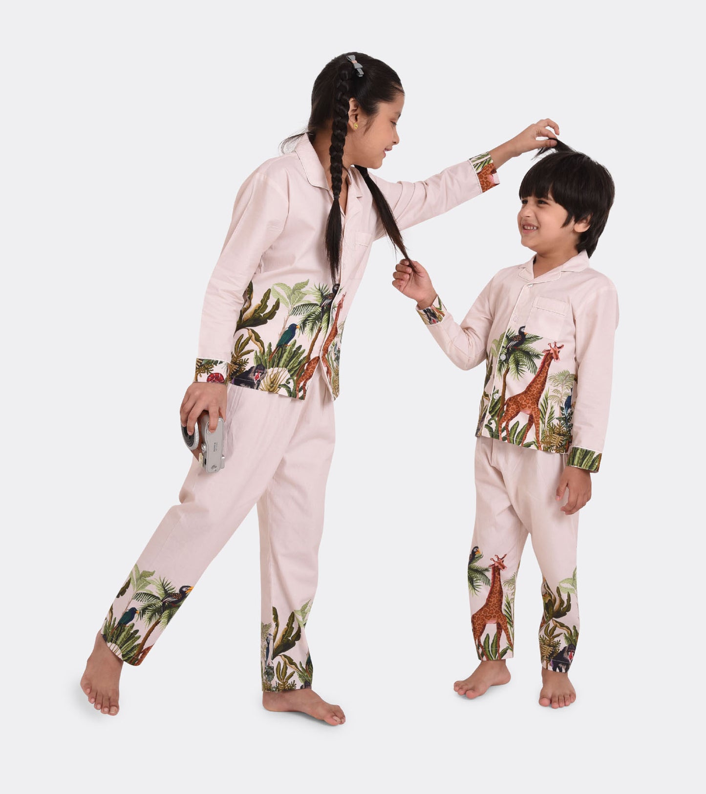 Tropical Jungle Printed Night Suit Set