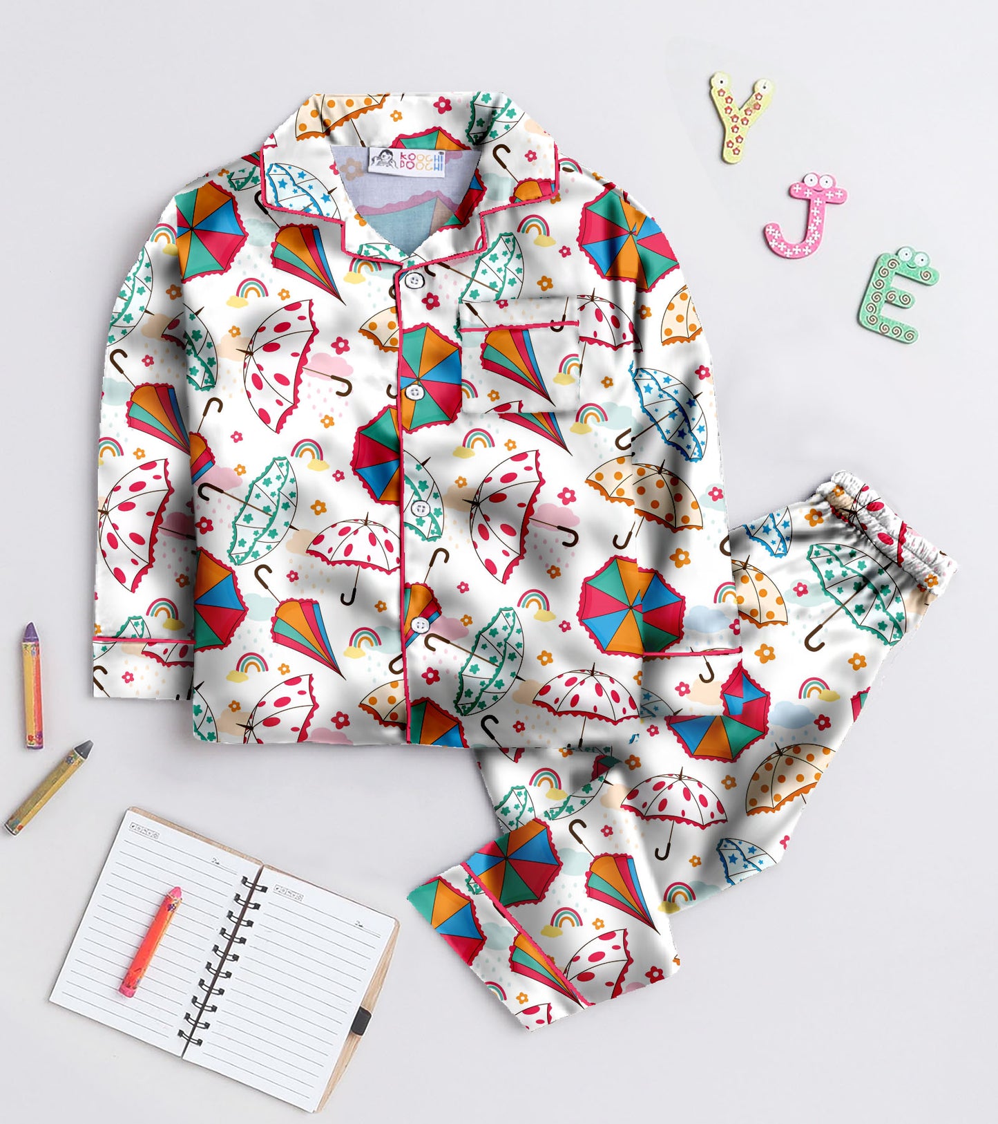 Umbrella Pure Cotton Printed Nightsuit Set