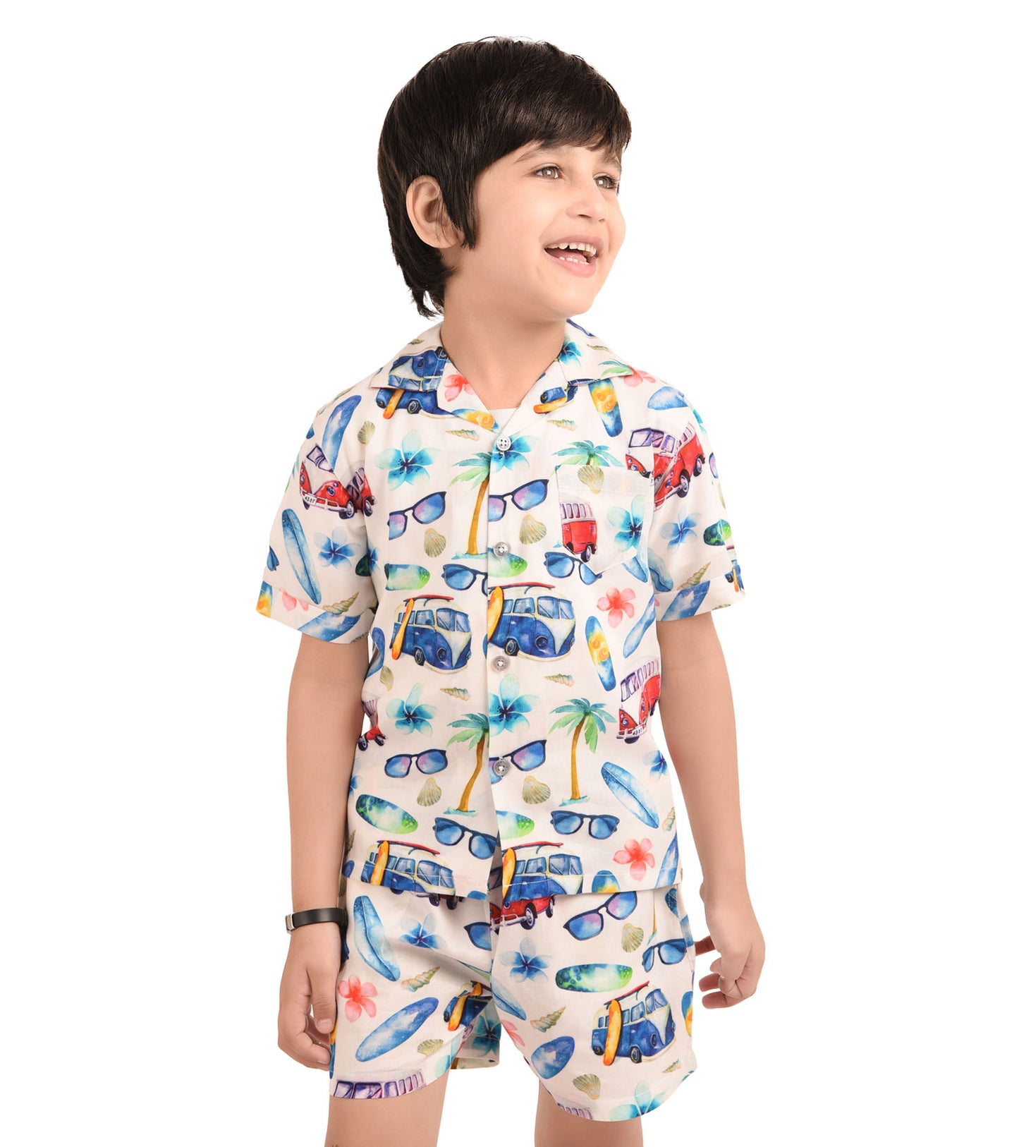 Vacation Mood printed Cord Set for Boys