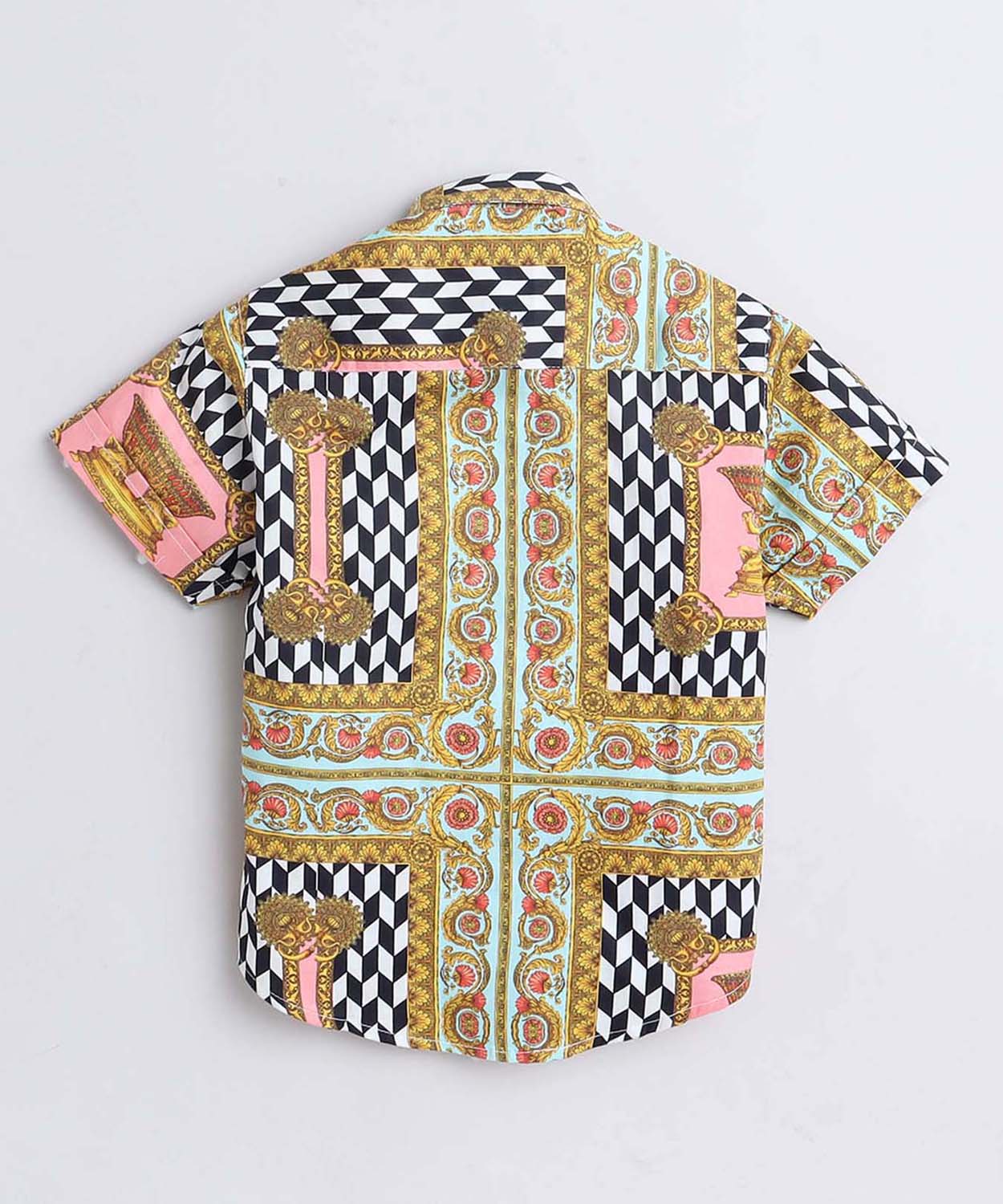 Vance Print Pure Cotton Half Sleeve Shirt For Boys