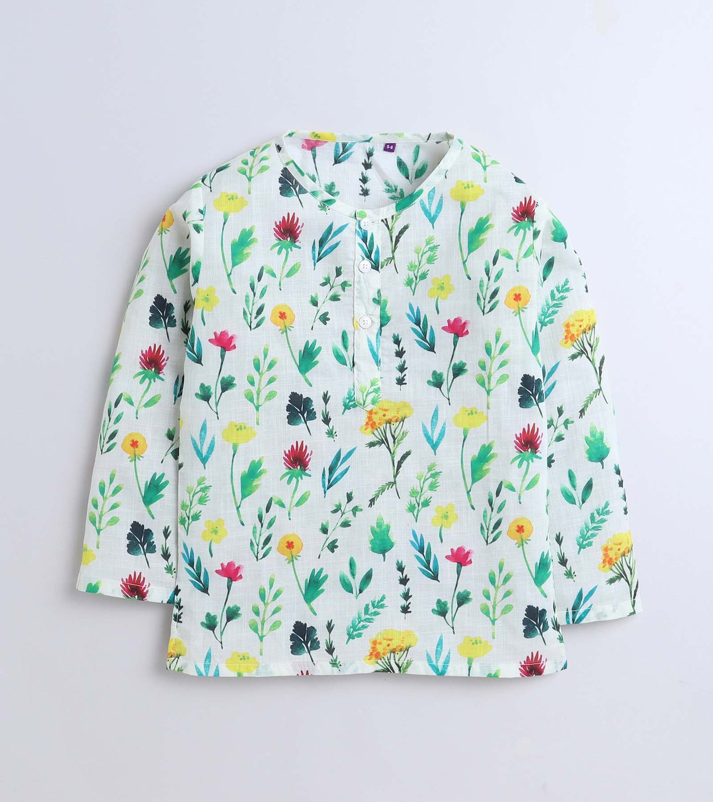 WaterColor Floral Printed Pyjama Kurta Set