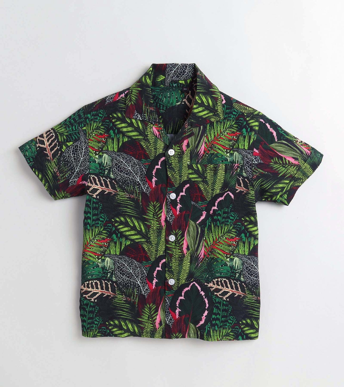 Wild Jungle Leaf Printed Boys Co ord Set
