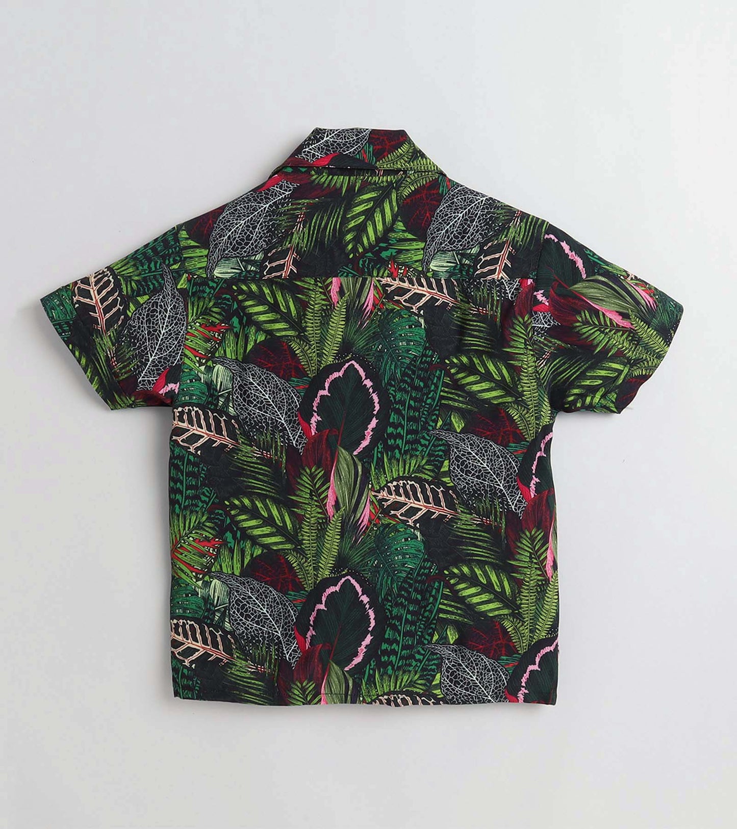 Wild Jungle Leaf Printed Boys Co ord Set