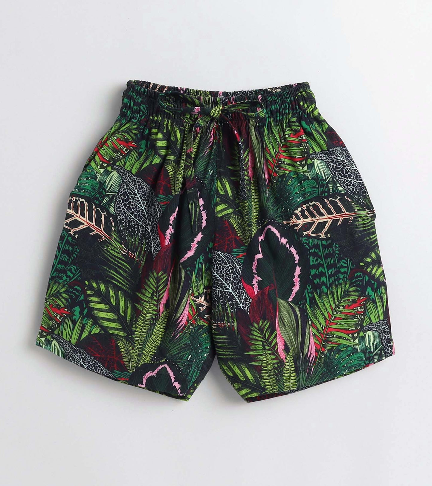 Wild Jungle Leaf Printed Boys Co ord Set