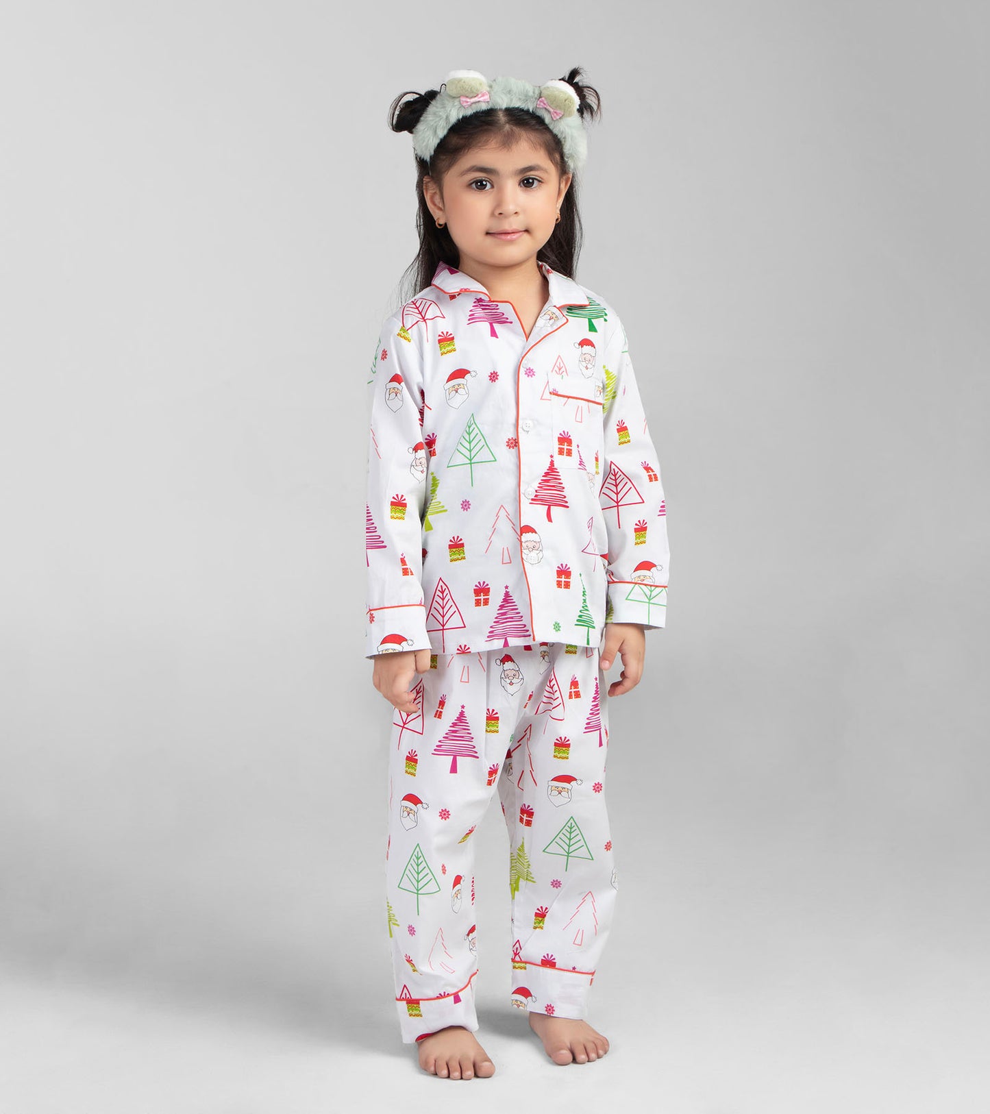 Xmas Tree  Christmas Printed Nightsuit Set