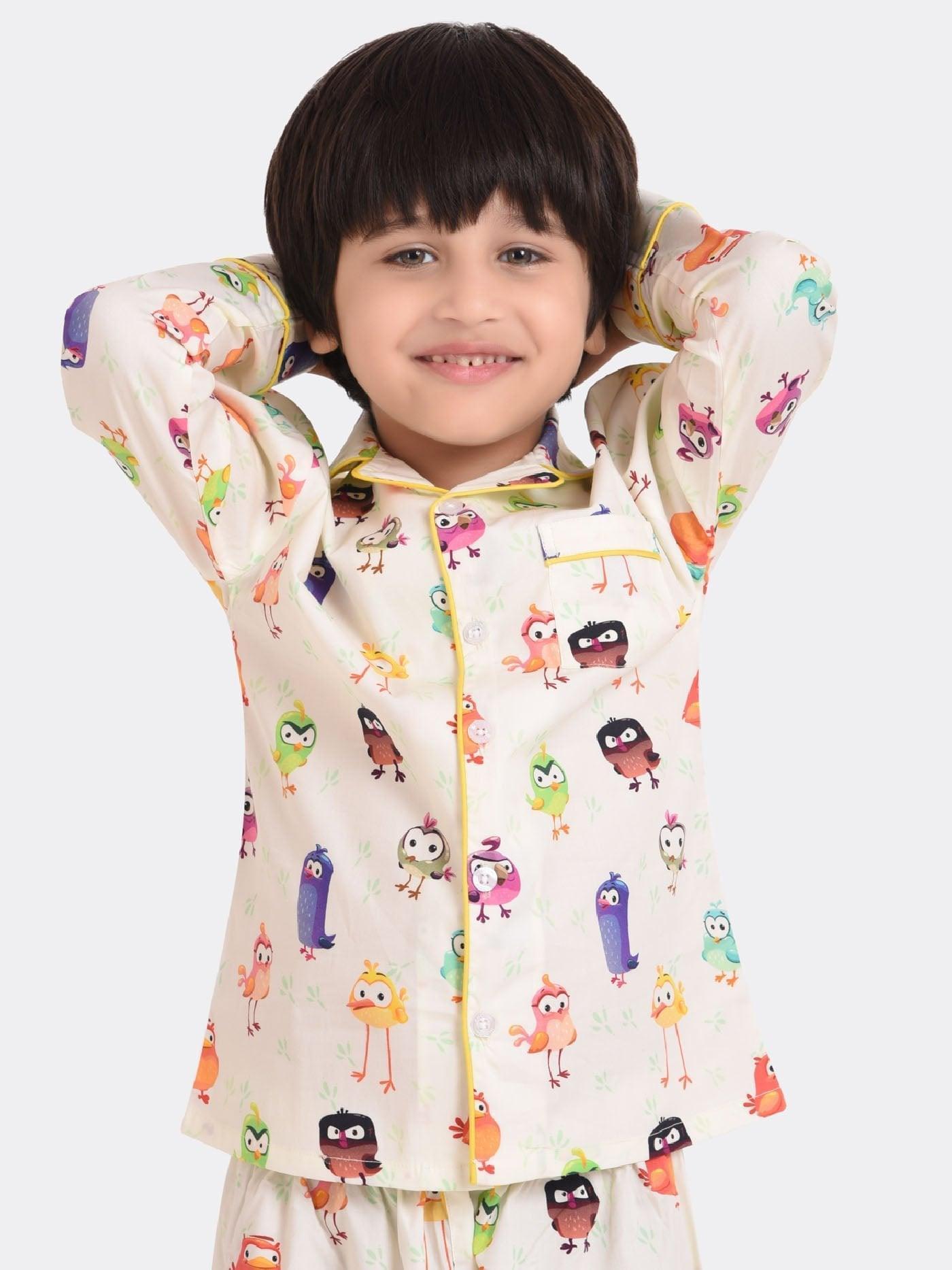 Birdie Bird Printed Boys Nightsuit Set
