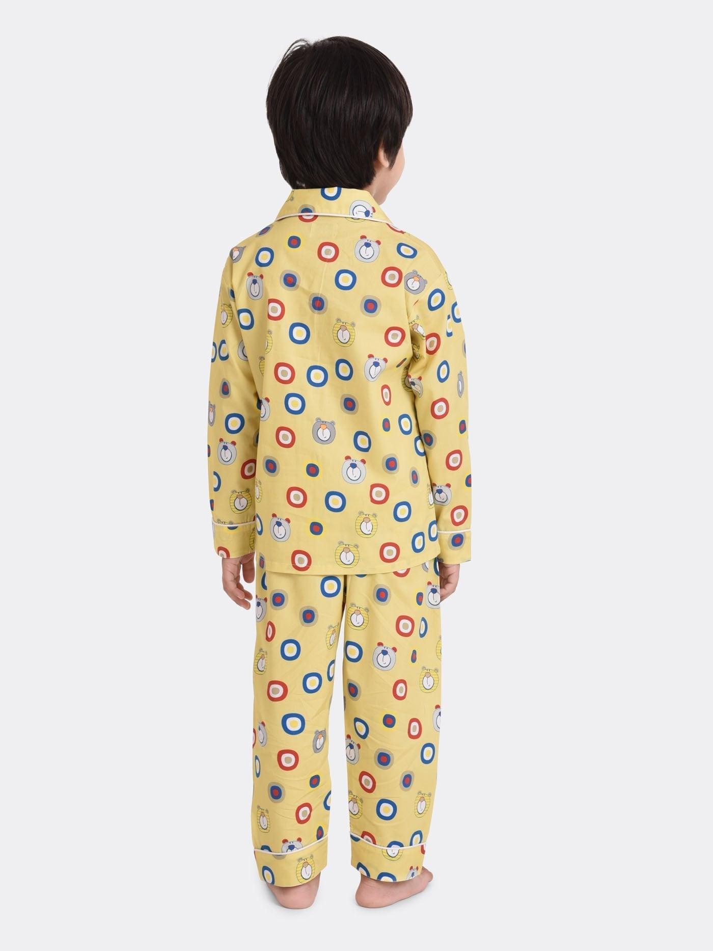 Blocks Printed Boys Nightsuit Set