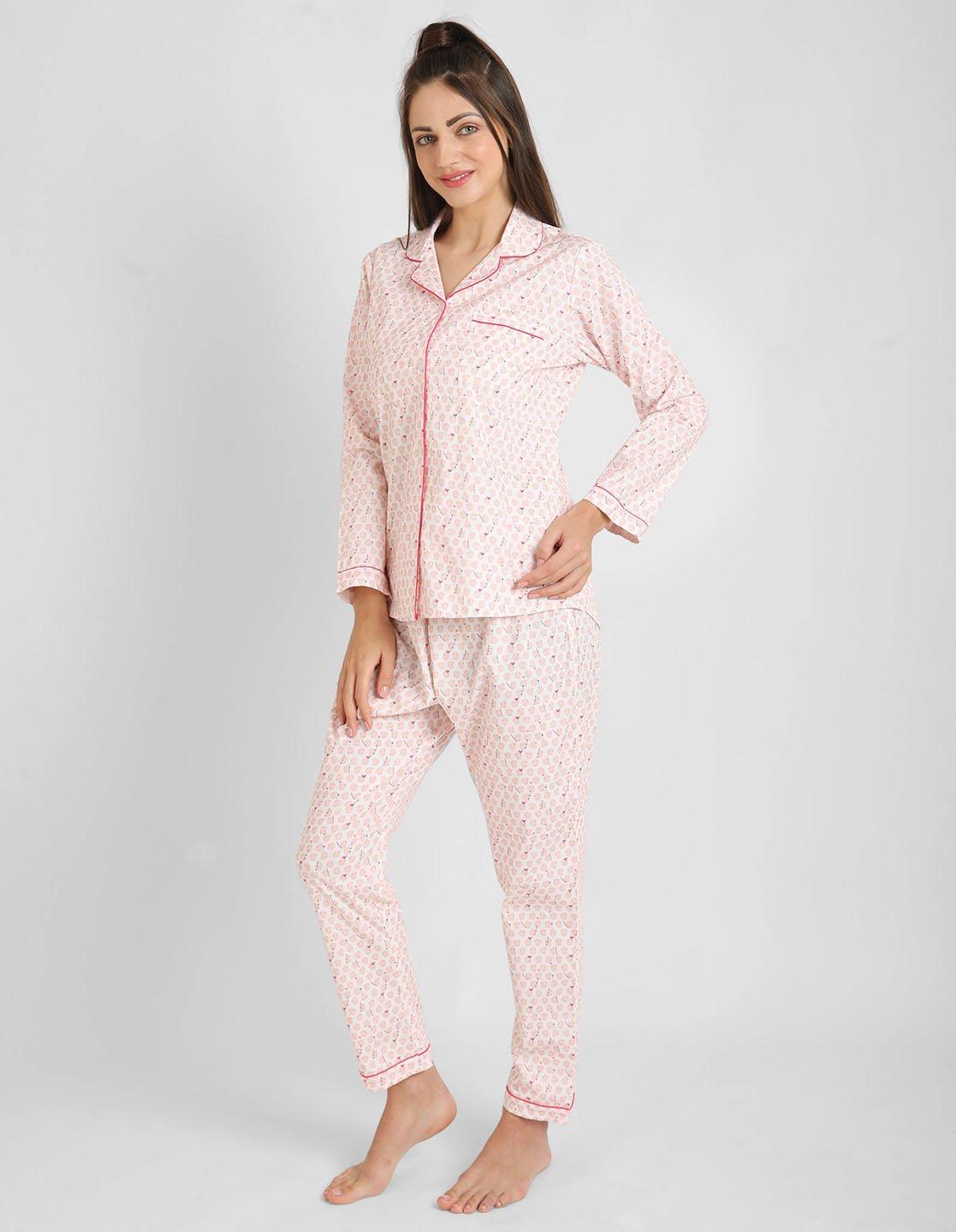 Tiny Tini-Tots Printed Nightsuit Set for Women - koochi Poochi