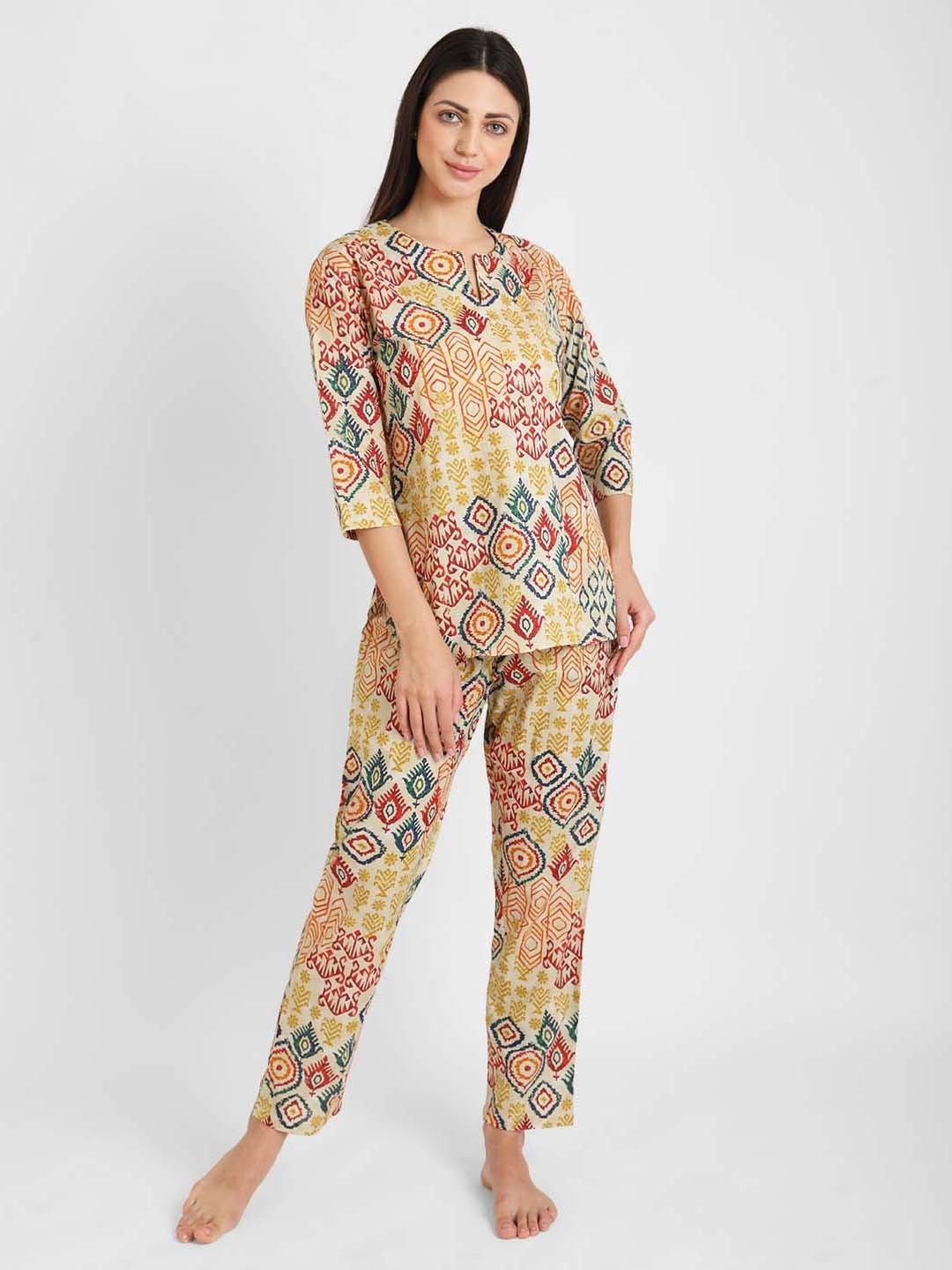 Ikat is Love Printed Nightsuit Set for Women