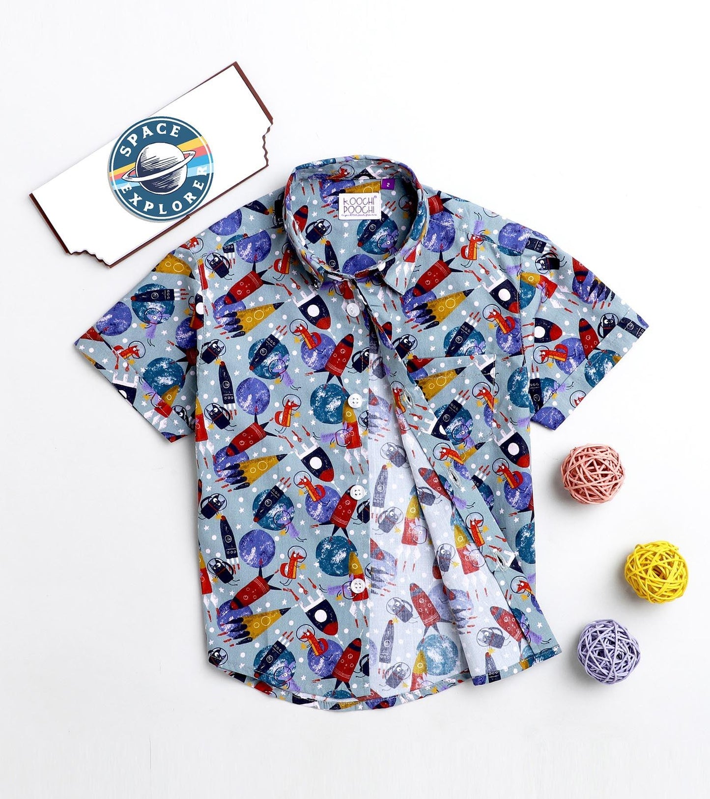Rocket Printed Half Sleeve Shirt