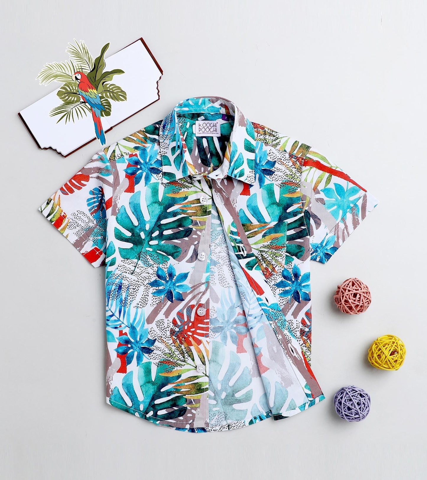 Tropical Abstract Printed Half Sleeve Shirt