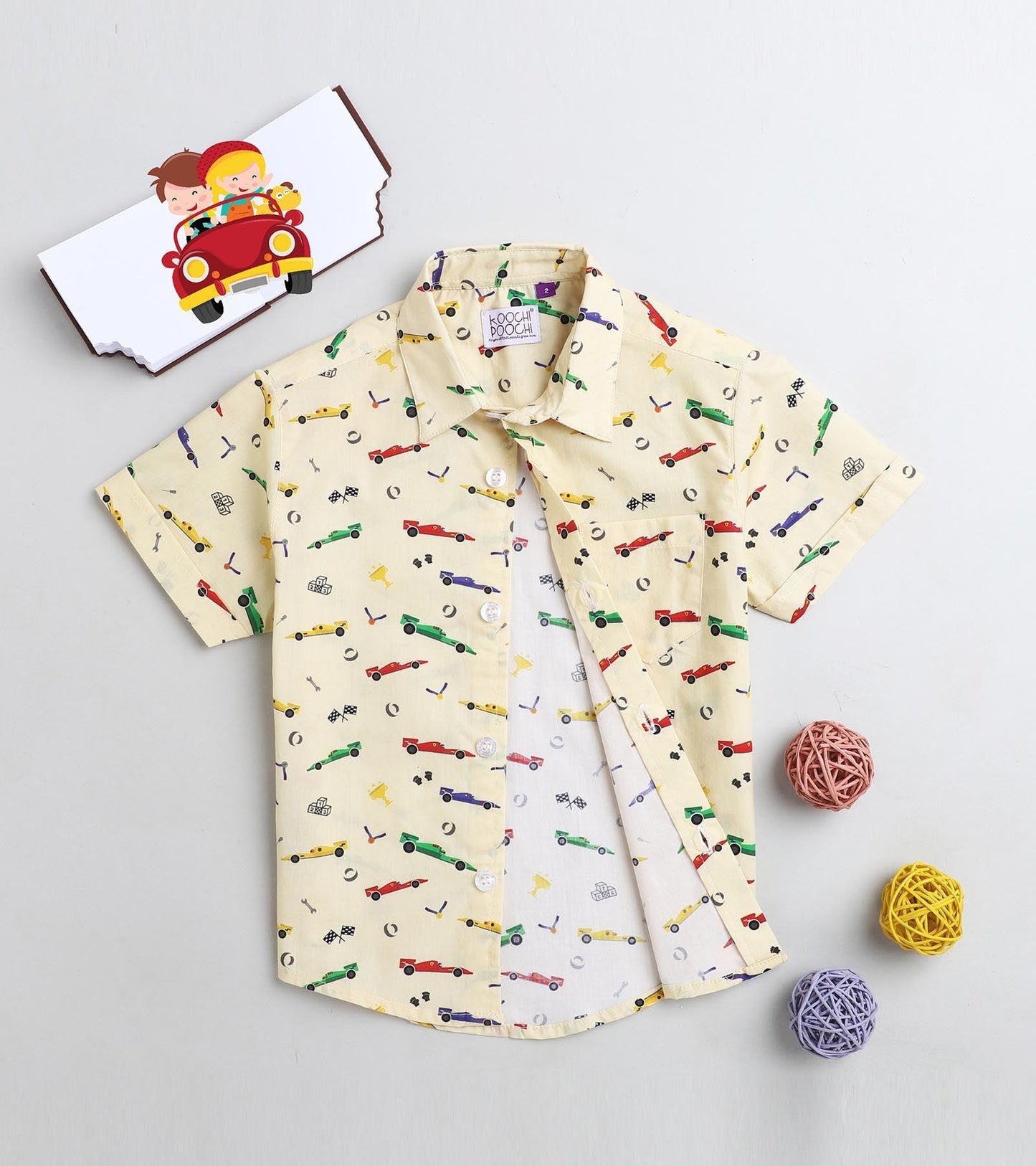 Car Printed Half Sleeve Shirt