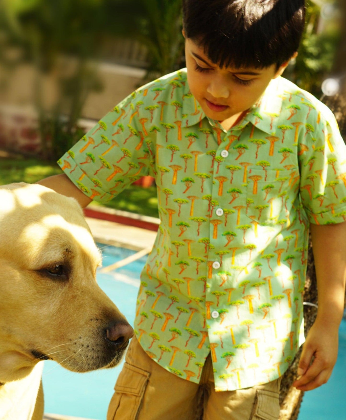 Tree Printed Half Sleeve Shirt - koochi Poochi