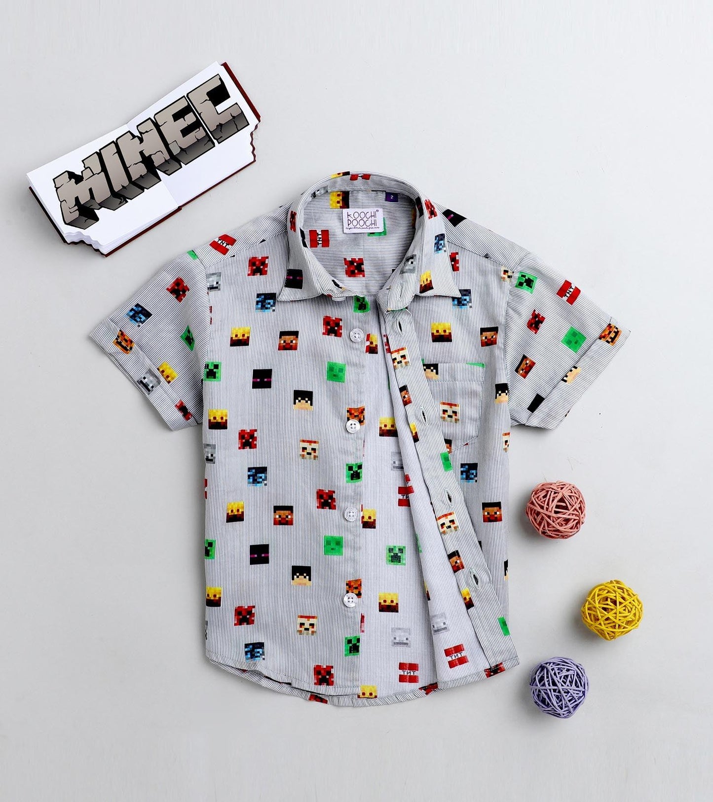 Minecraft Printed Half Sleeve Shirt