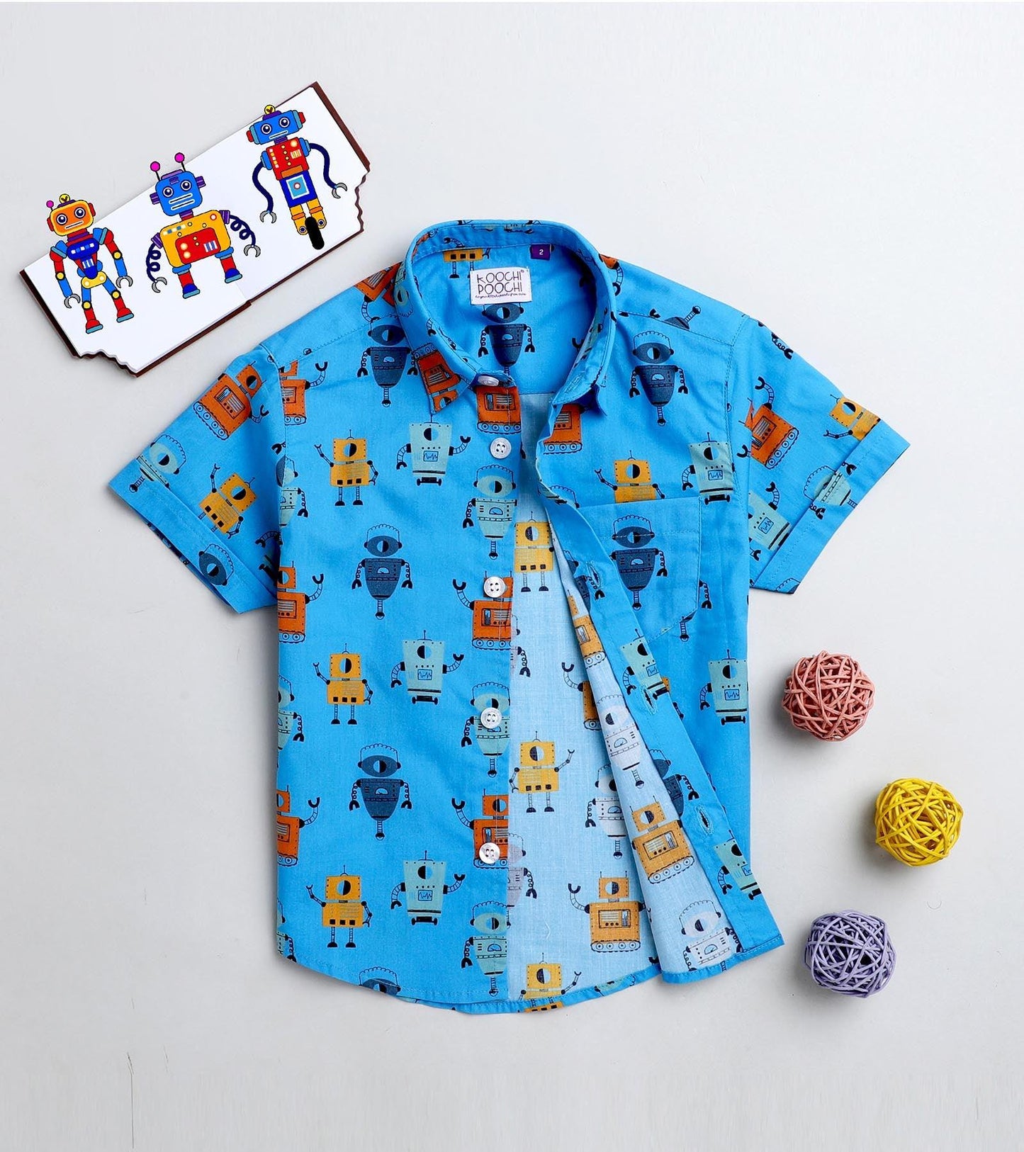 Robot Printed Half Sleeve Shirt