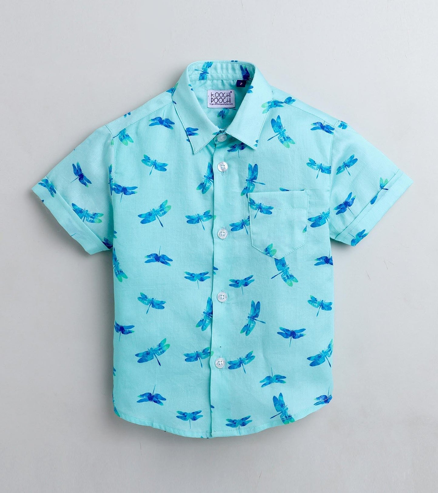 Dragonfly Printed Half Sleeve Shirt