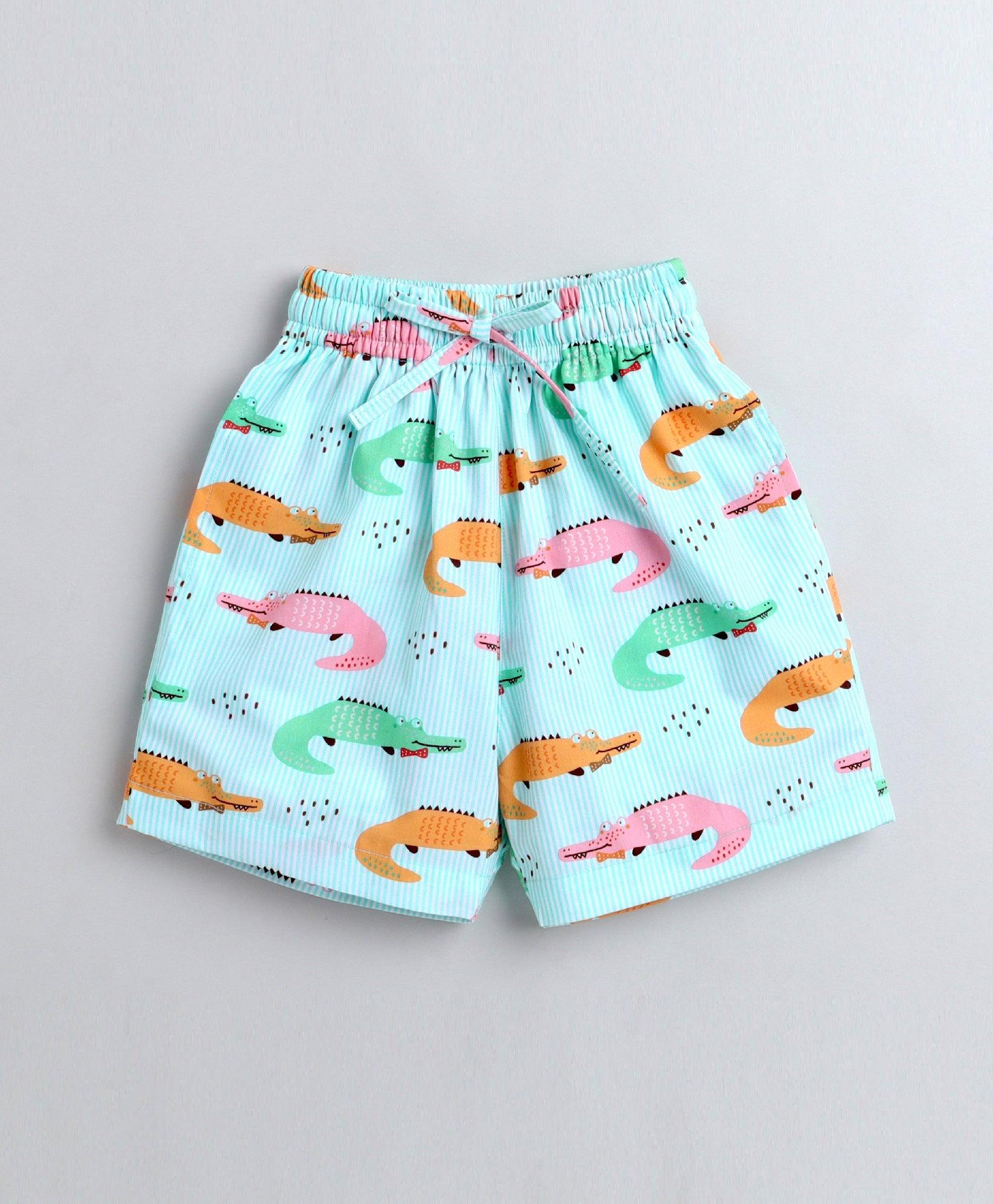 Crocodile Print Boys Shorts