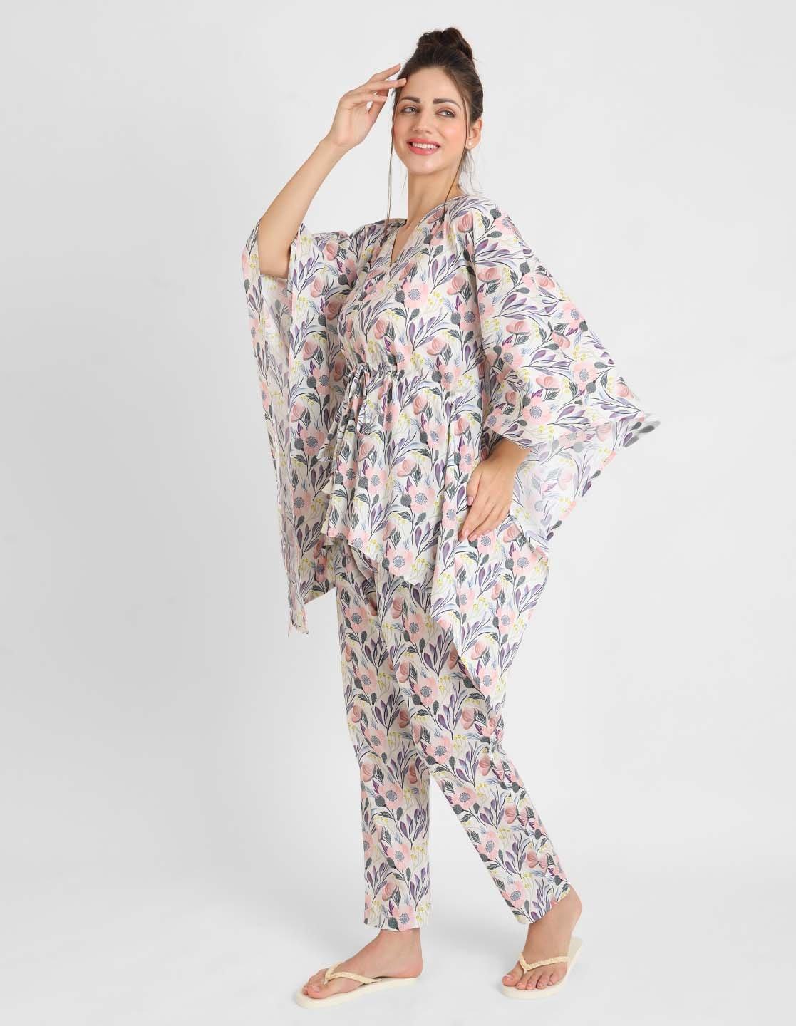 Mystic Floral Kaftan Pyjama Set