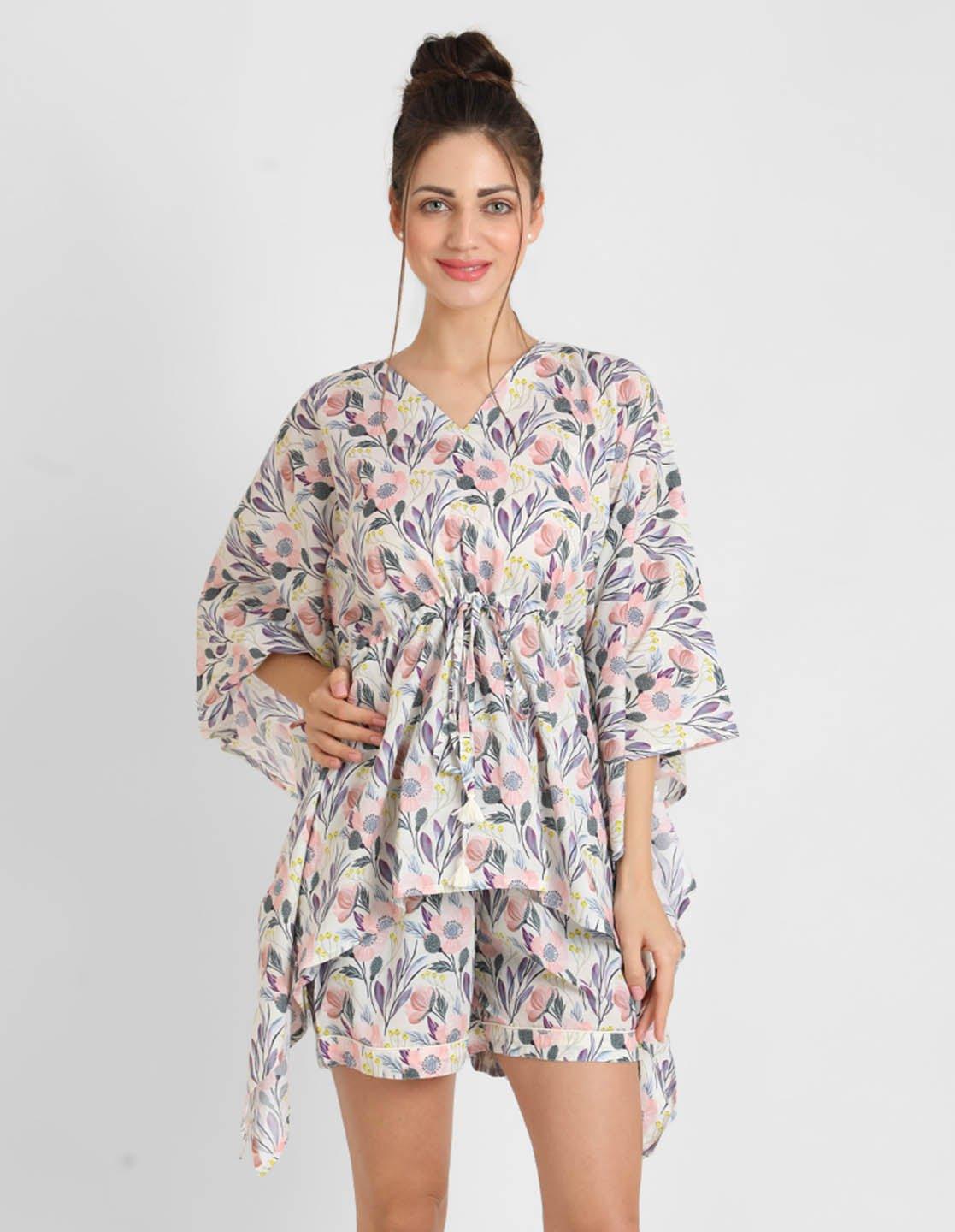 Mystic Floral Kaftan Shorts Set