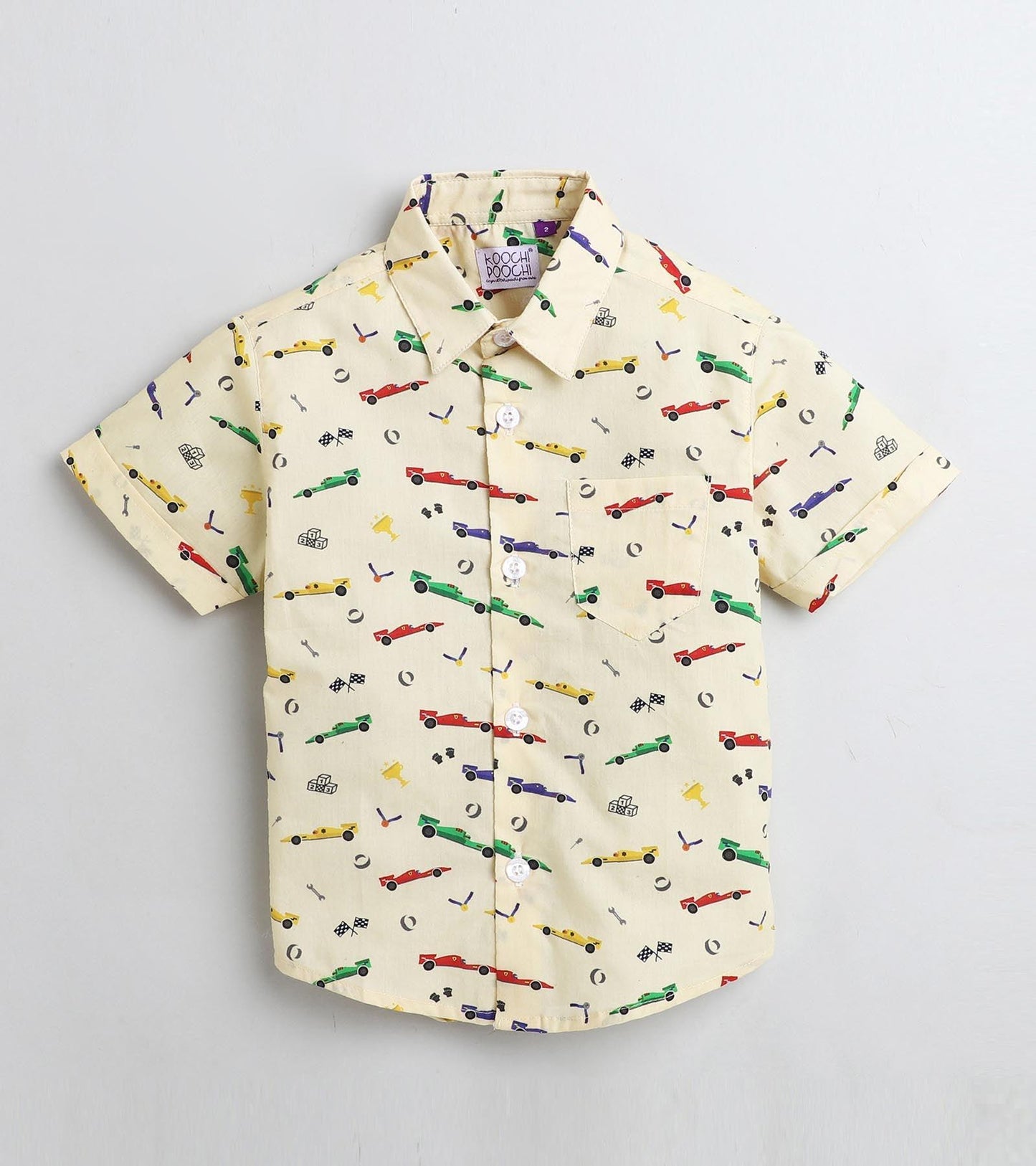 Car Printed Half Sleeve Shirt
