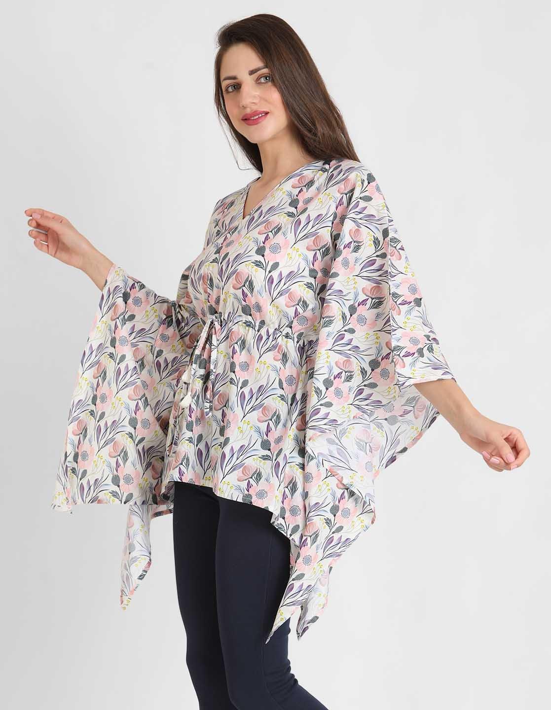 Mystic Floral Print Kaftan