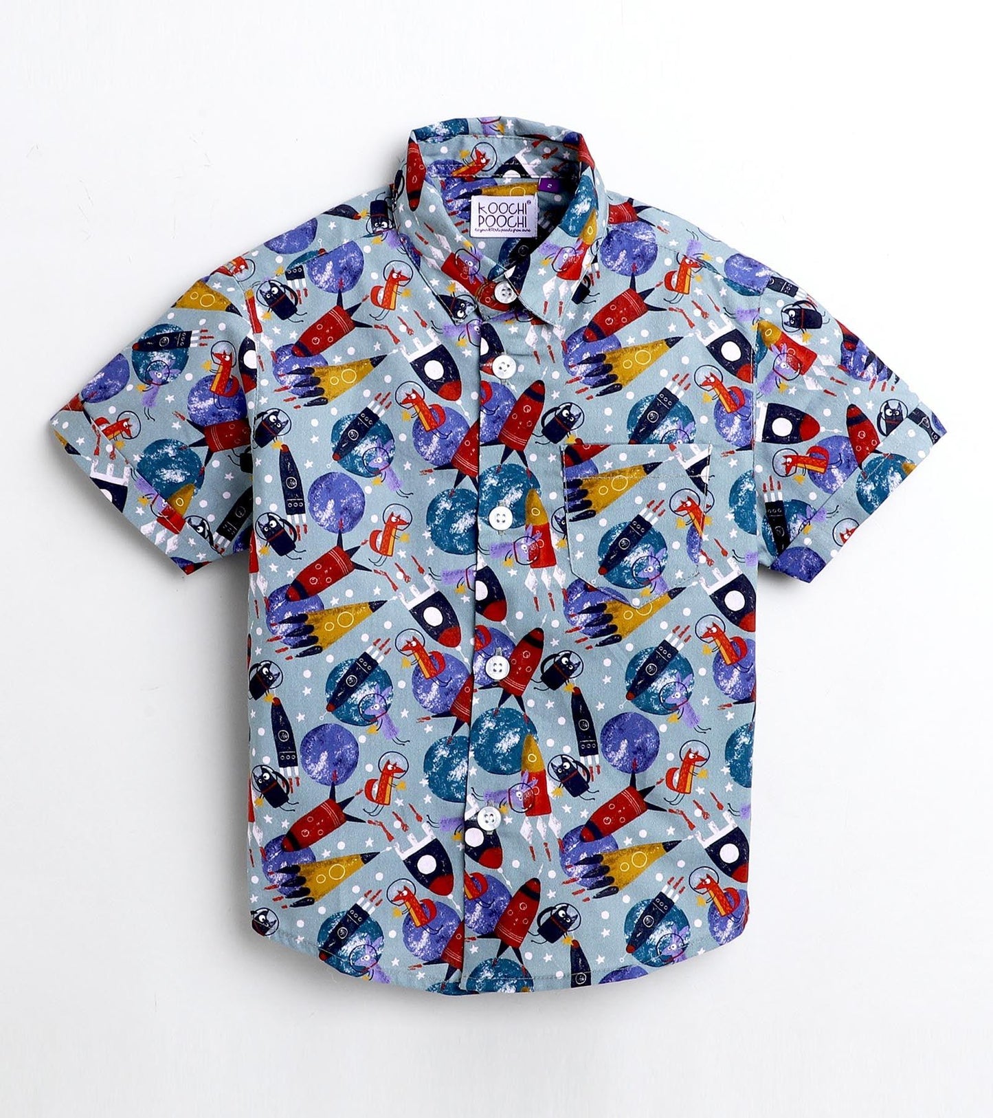 Rocket Printed Half Sleeve Shirt