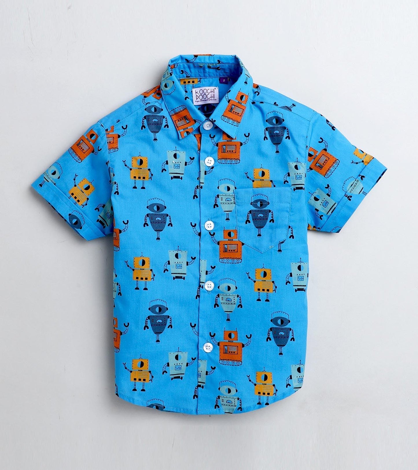 Robot Printed Half Sleeve Shirt
