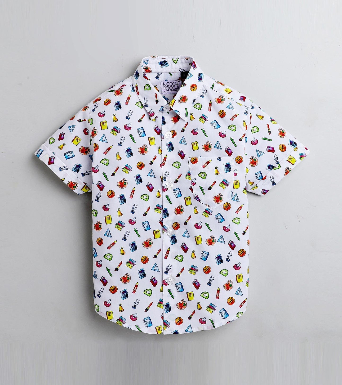 Paint Printed Half Sleeve Shirt