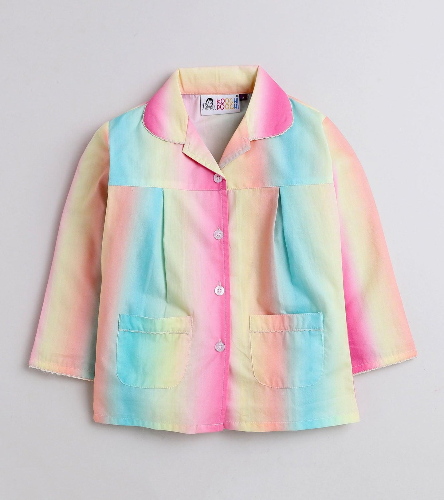 Hot Neon Printed Girls Nightsuit Set