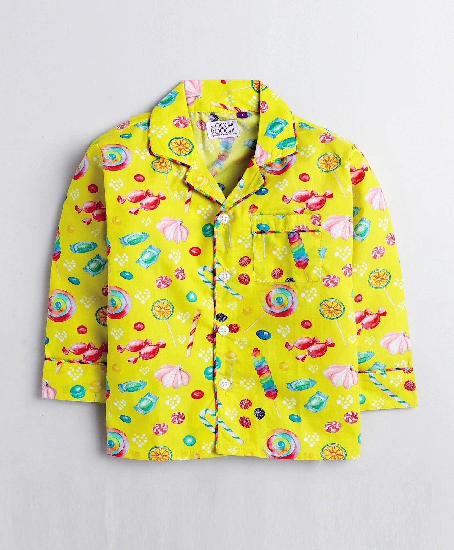 Candies Printed Night Suit Set For Girls