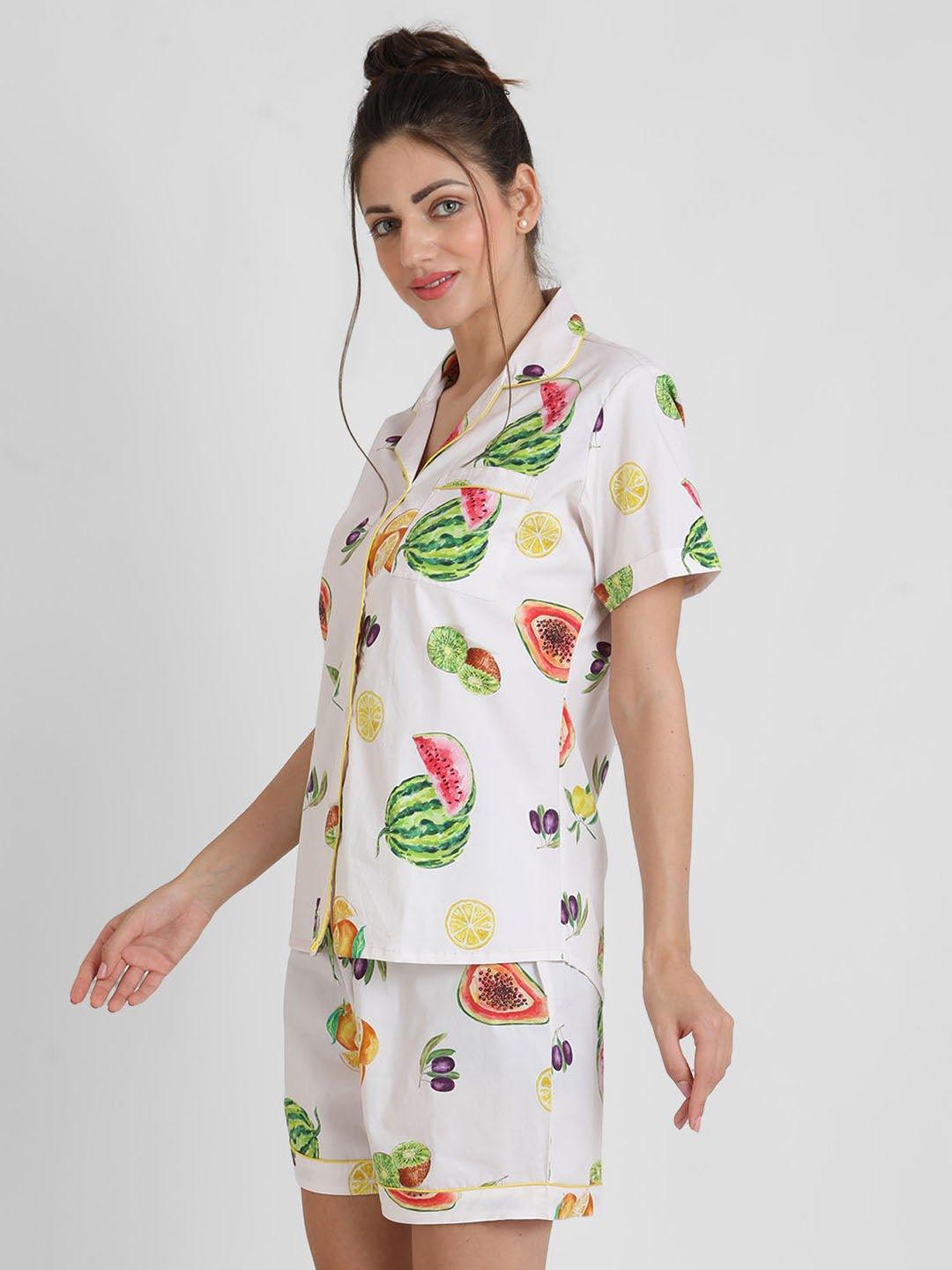 Fruitiliciuos Printed Nightsuit Set for Women