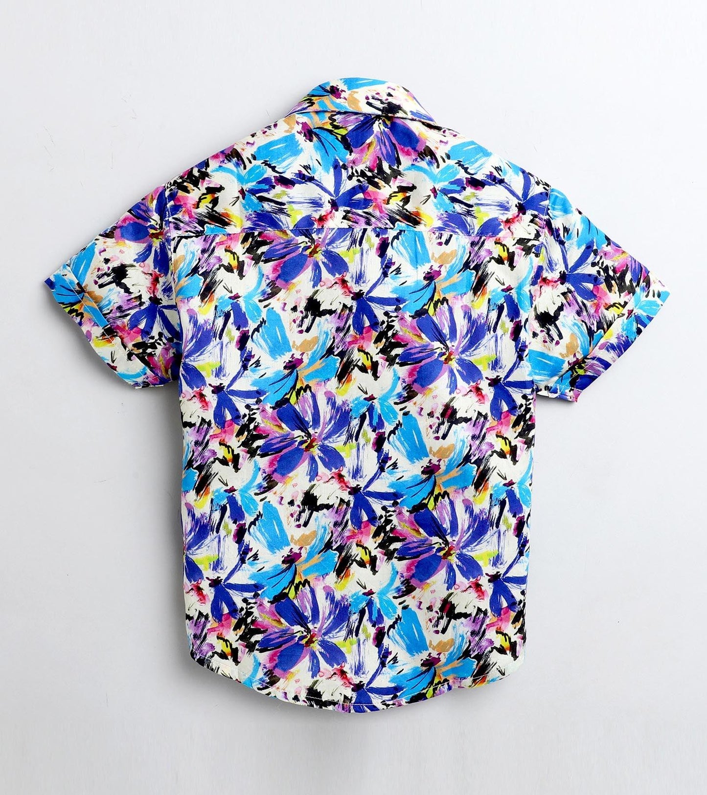 Painterly Floral Printed Half Sleeve Shirt