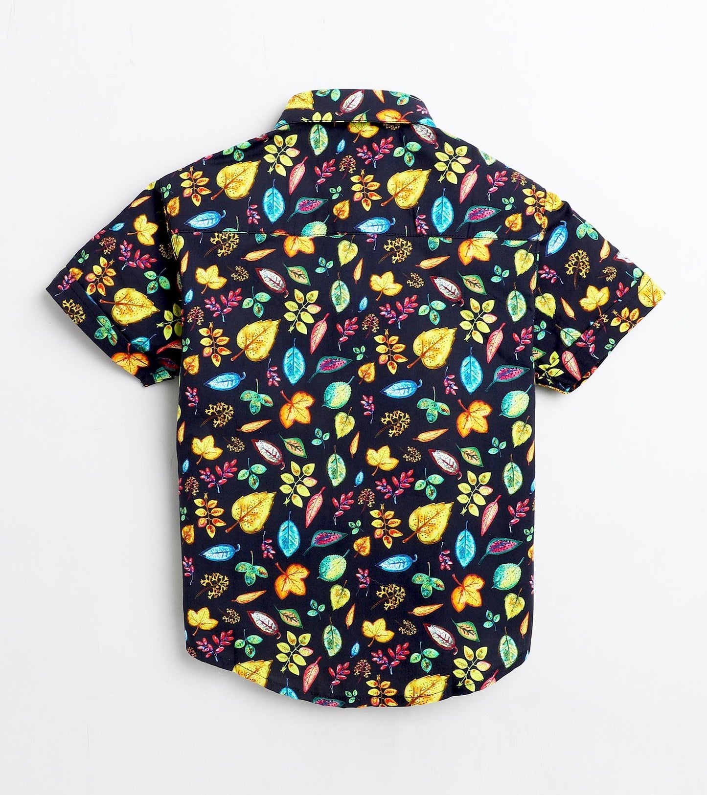 Mix Leaf Printed Half Sleeve Shirt