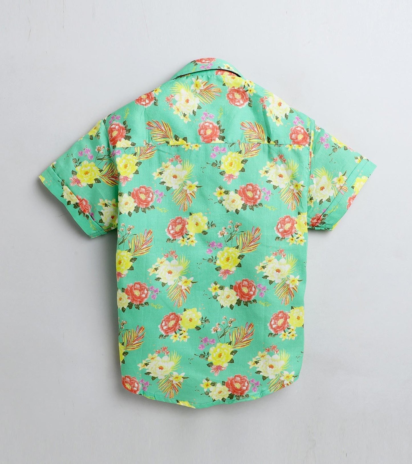 Peony Printed Half Sleeve Shirt