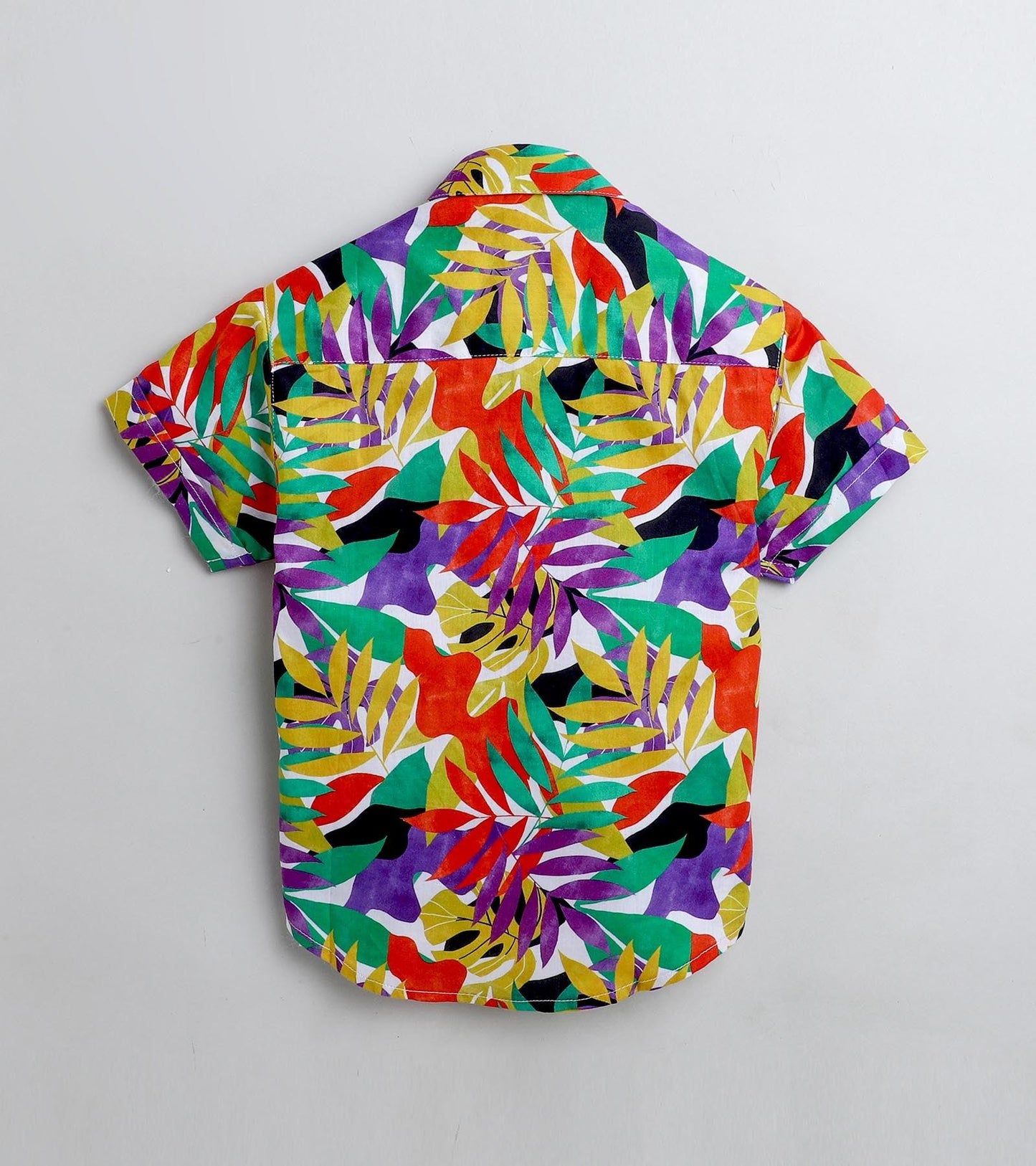 Multi Palms Printed Half Sleeve Shirt