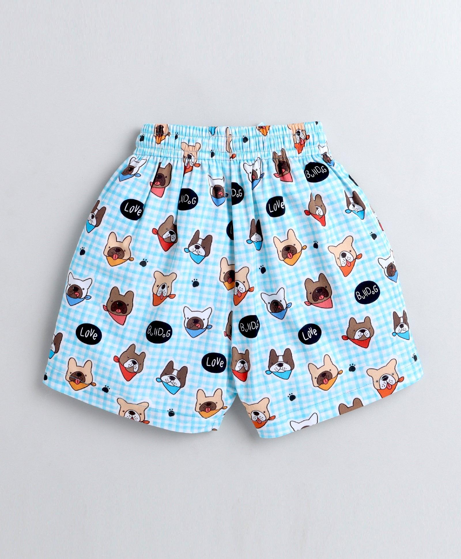 Dog Print Boys Shorts